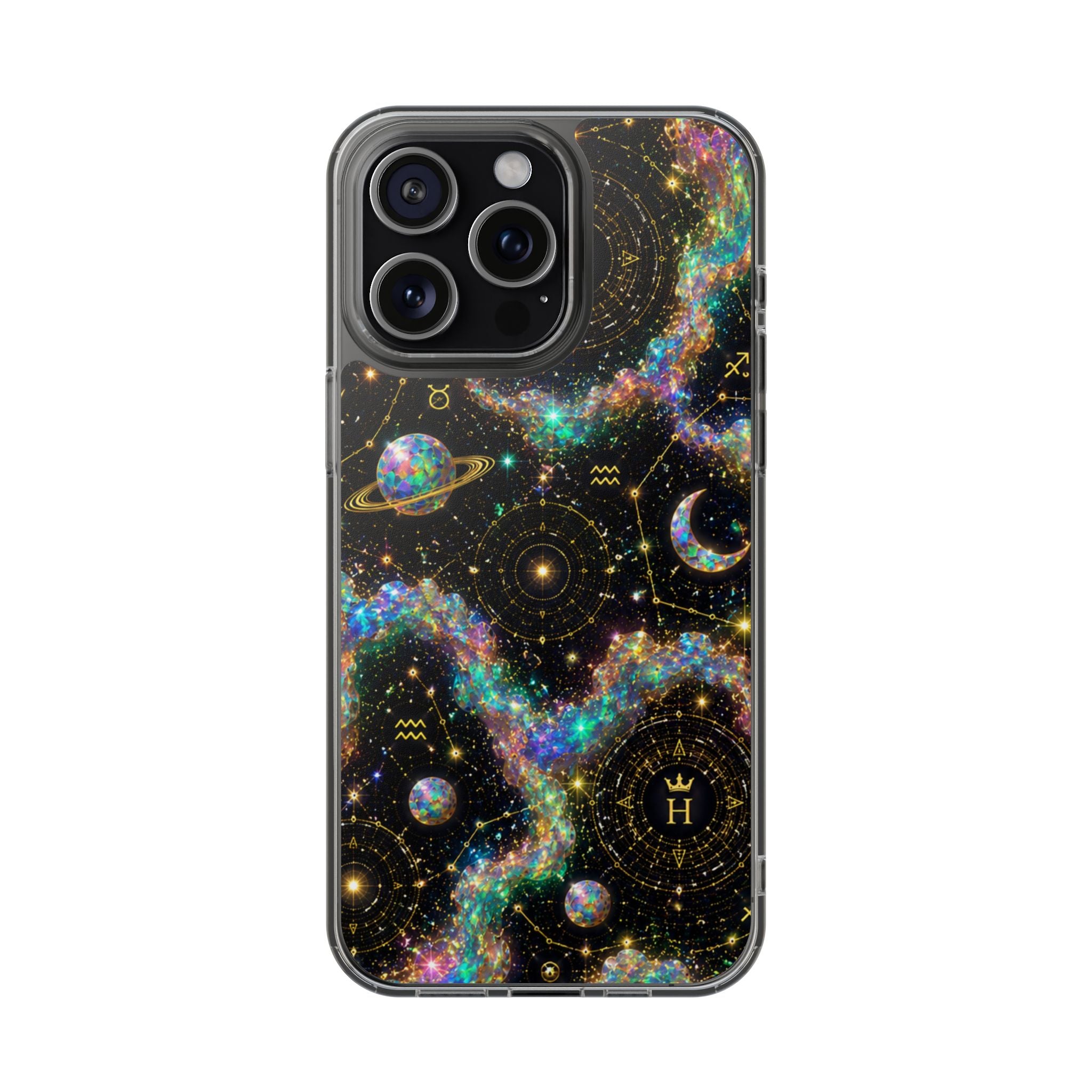 Libra Opal Birthstone Phone Case — Clear Magnetic Impact-Resistant