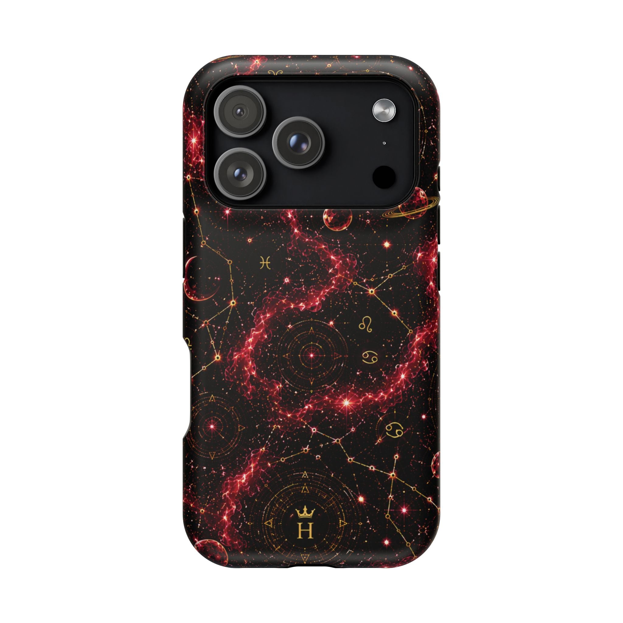 Cancer Ruby Birthstone Phone Case — Black Magnetic Impact-Resistant