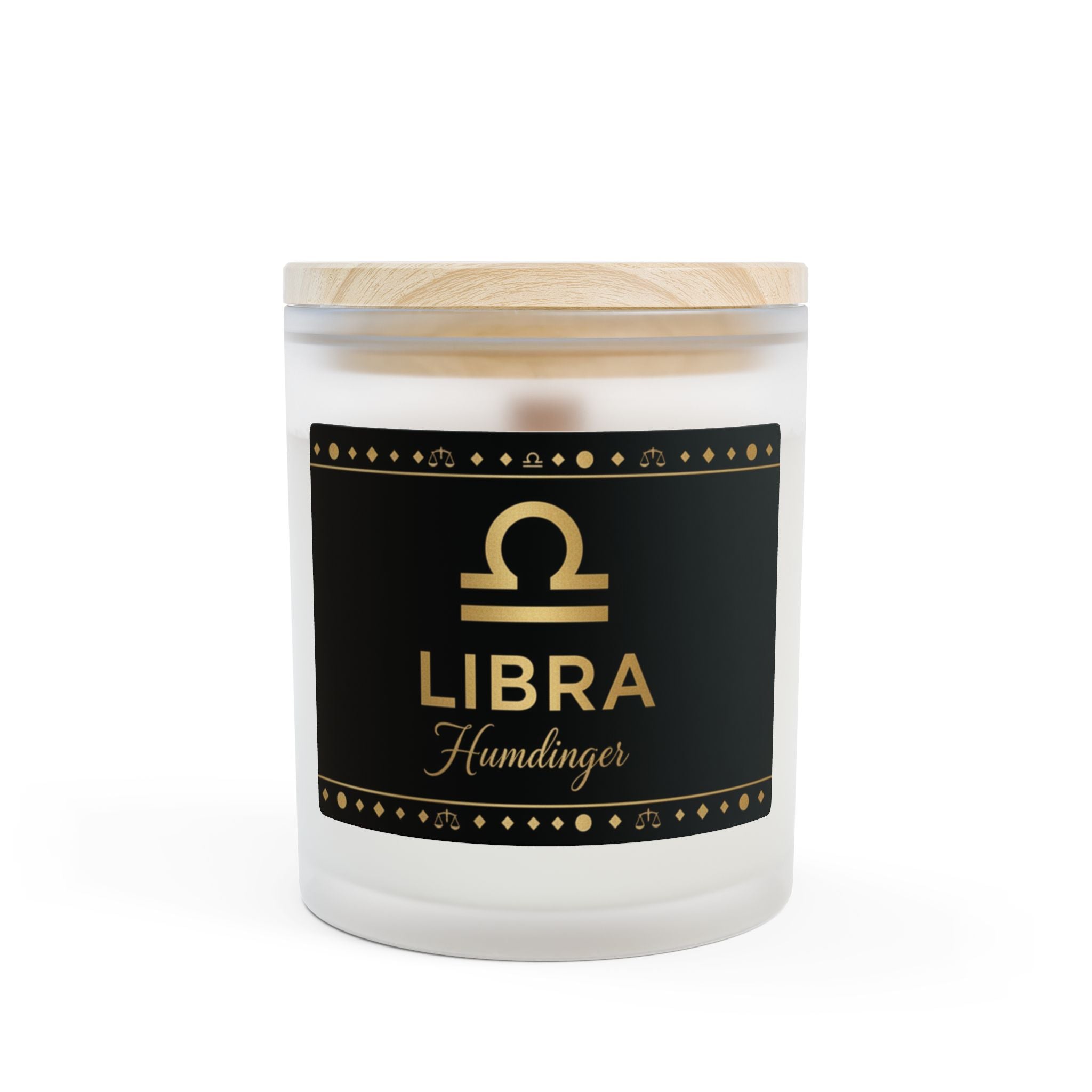 Libra Zodiac Frosted Glass Candle | Humdinger