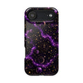 Aquarius Amethyst Birthstone Phone Case — Black Magnetic Impact-Resistant
