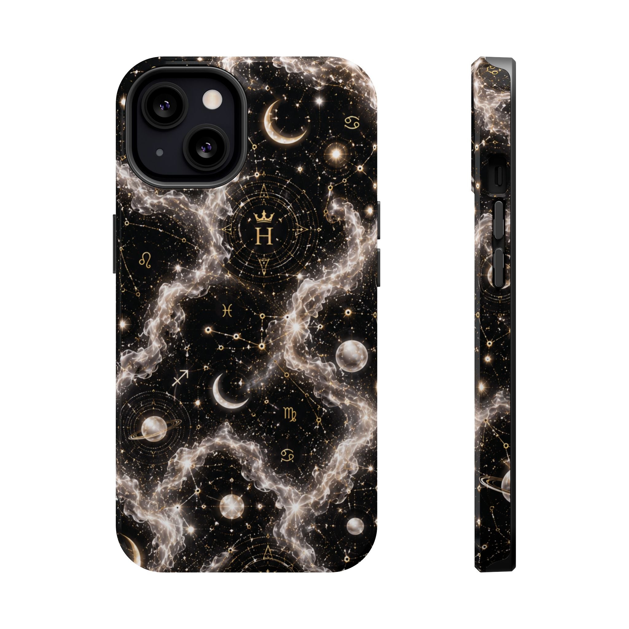 Gemini Pearl Birthstone Phone Case — Black Magnetic Impact-Resistant