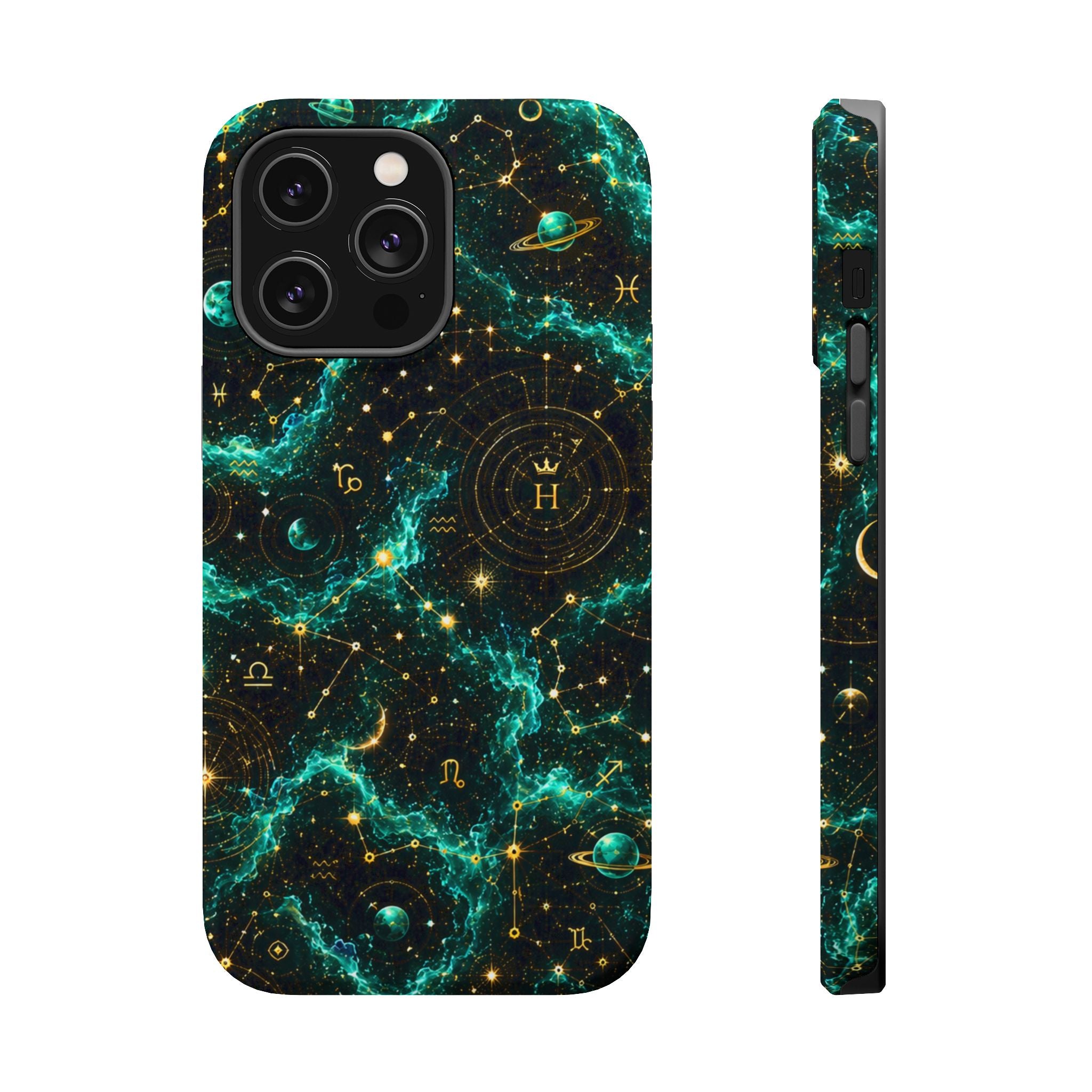 Sagittarius Turquoise Birthstone Phone Case — Black Magnetic Impact-Resistant