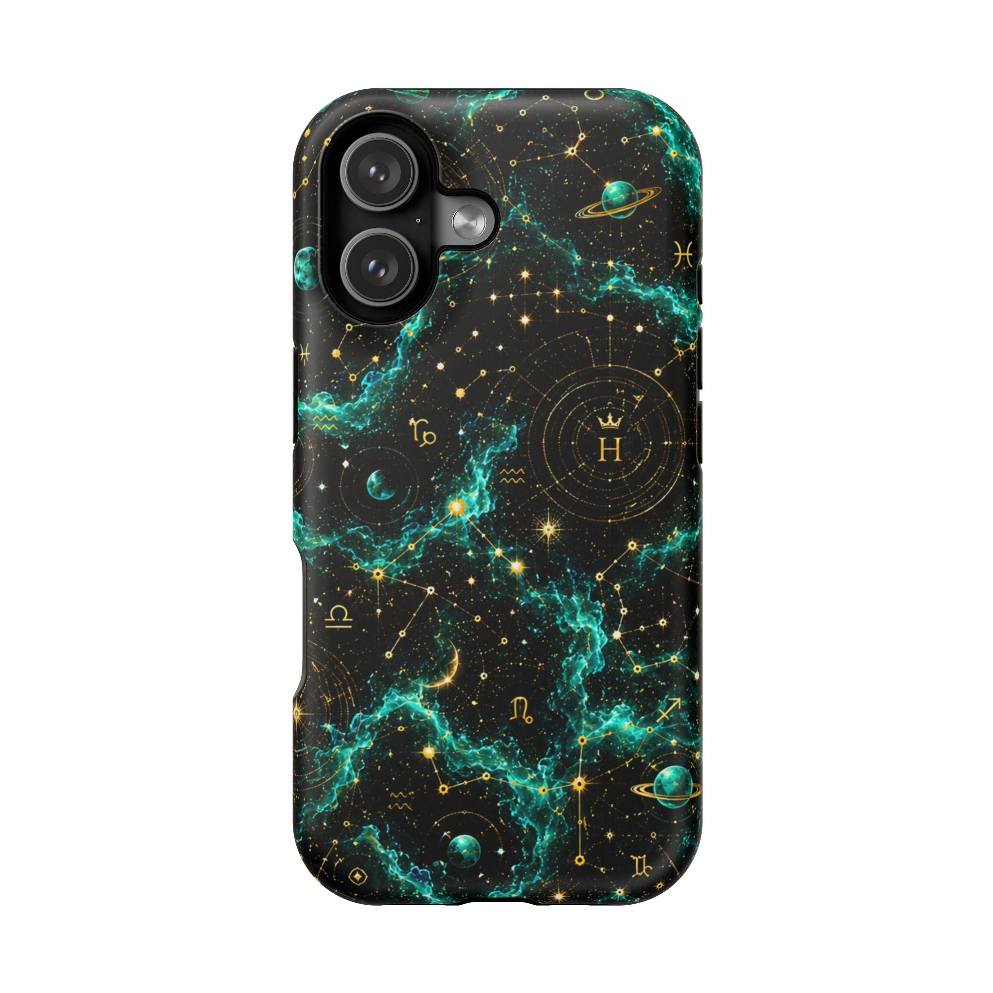 Sagittarius Turquoise Birthstone Phone Case — Black Magnetic Impact-Resistant
