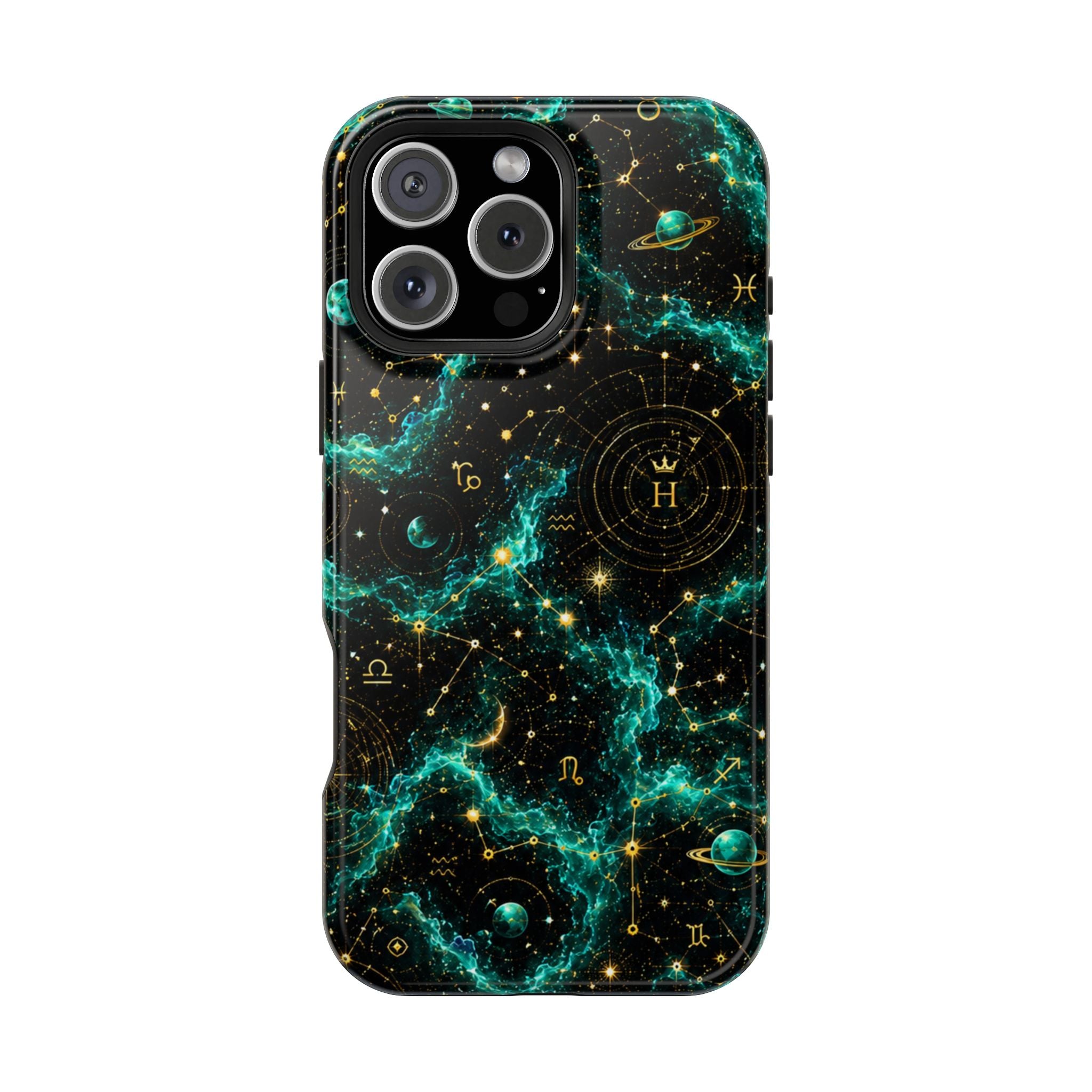 Sagittarius Turquoise Birthstone Phone Case — Black Magnetic Impact-Resistant