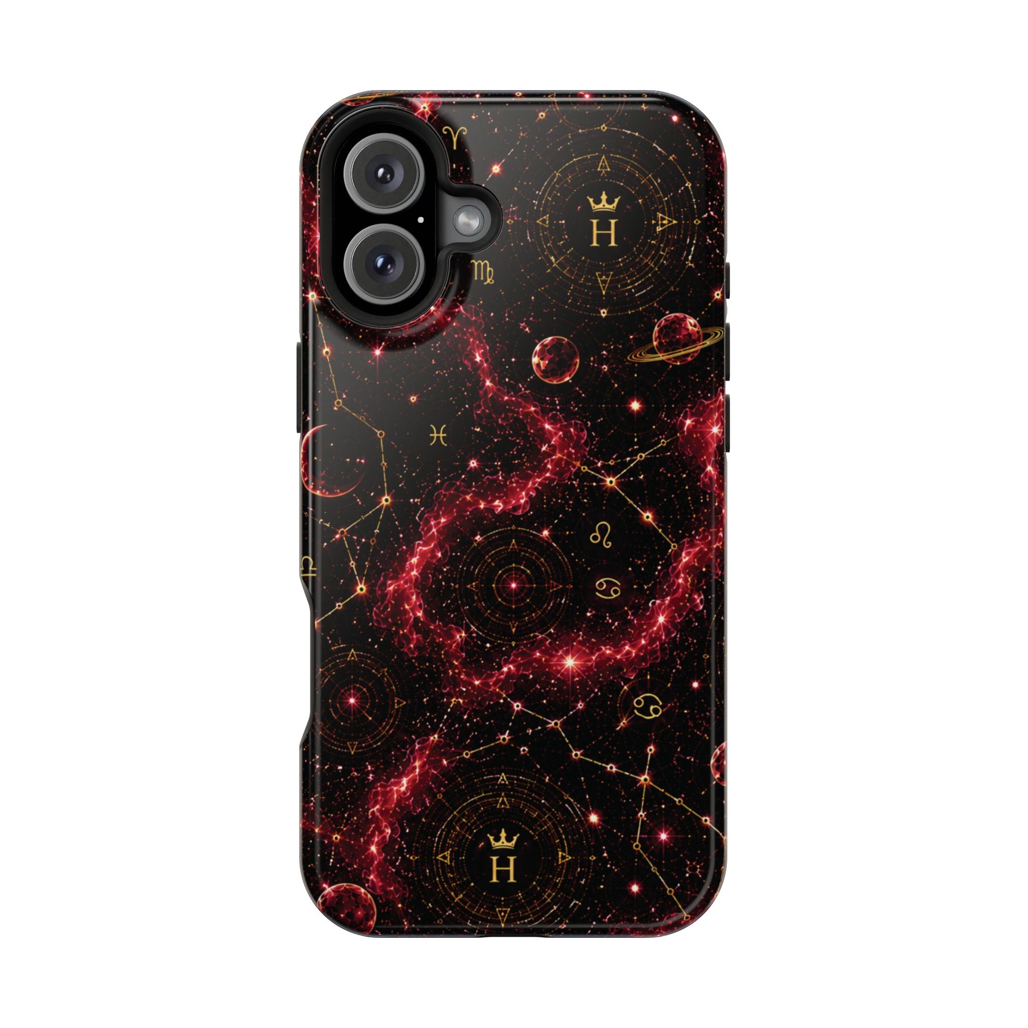 Cancer Ruby Birthstone Phone Case — Black Magnetic Impact-Resistant