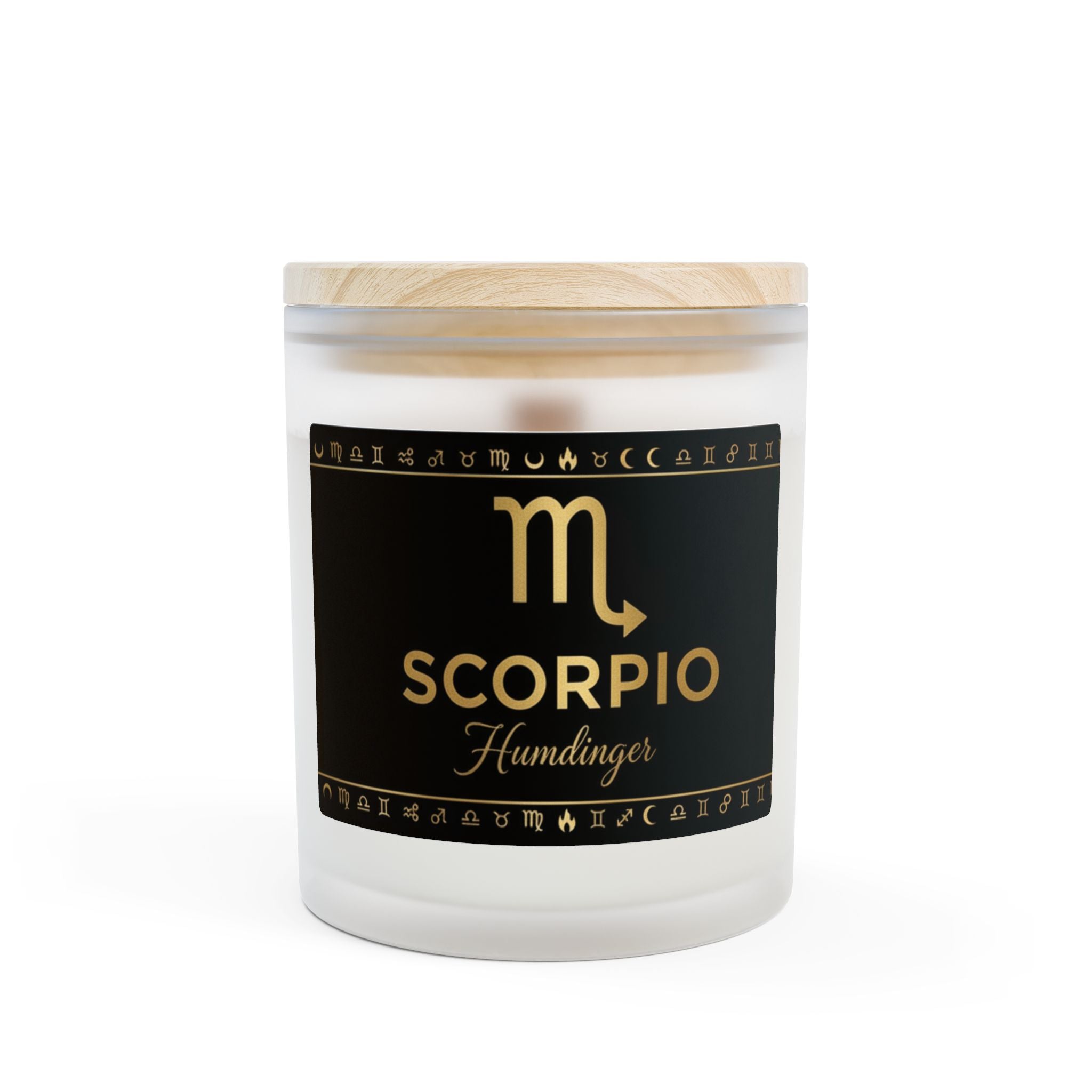 Scorpio Zodiac Frosted Glass Candle | Humdinger