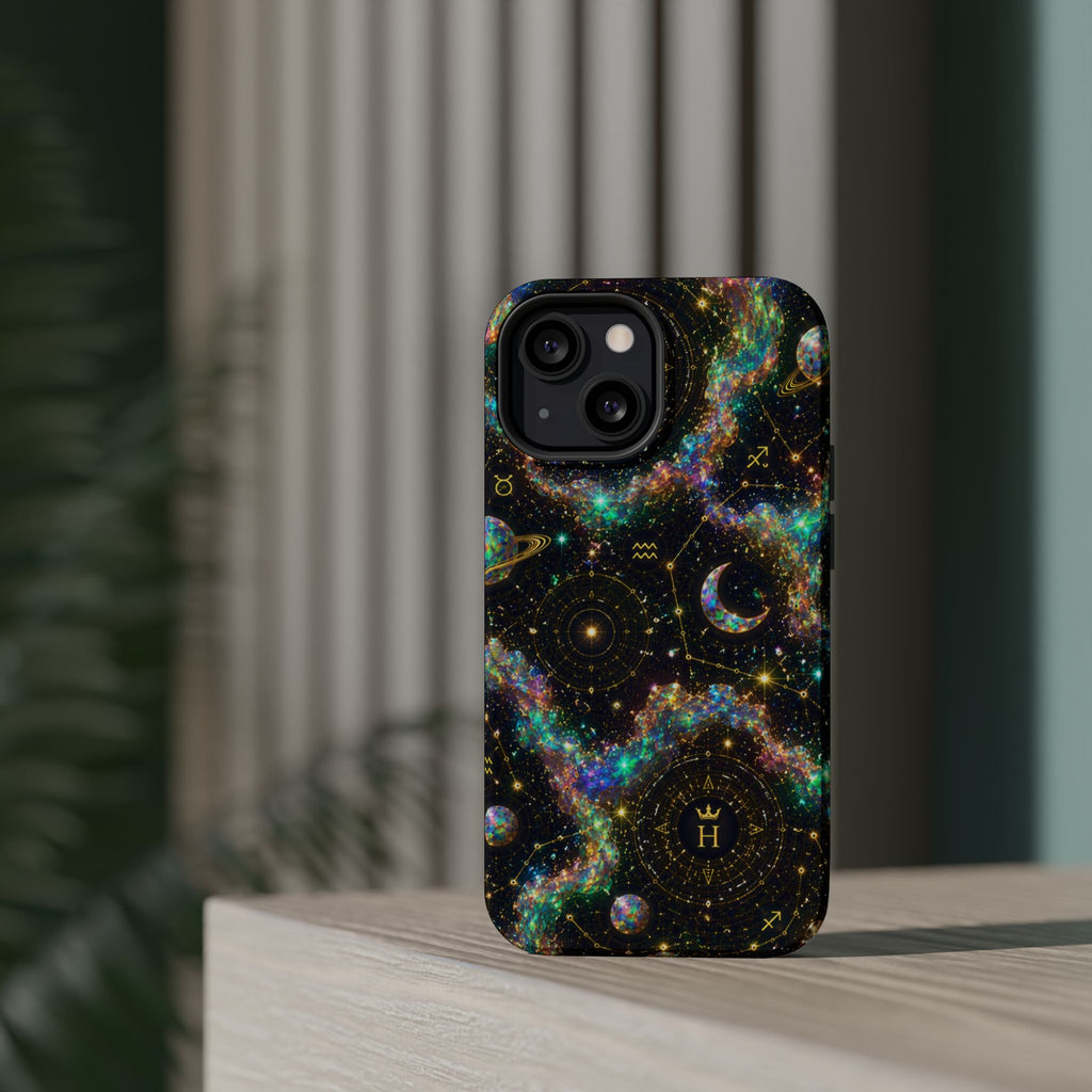 Astrology Galaxy Magnetic Impact Phone Case — Constellation & Moon Protective Cover