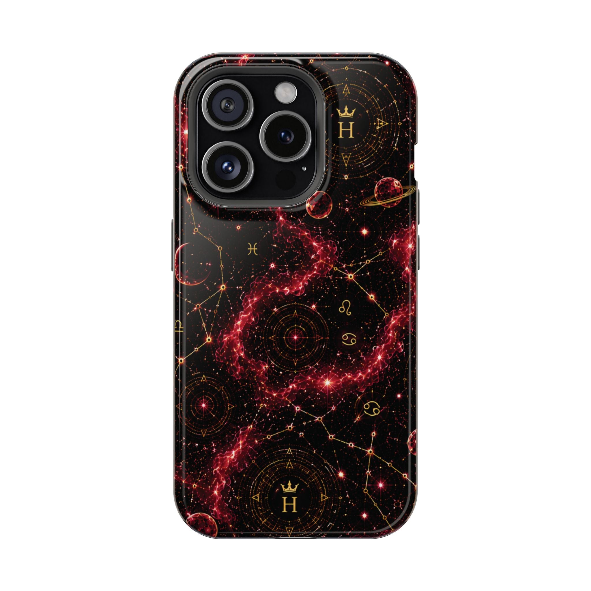 Cancer Ruby Birthstone Phone Case — Black Magnetic Impact-Resistant