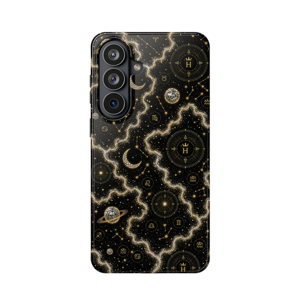 Aries Diamond Birthstone Phone Case — Black Magnetic Impact-Resistant