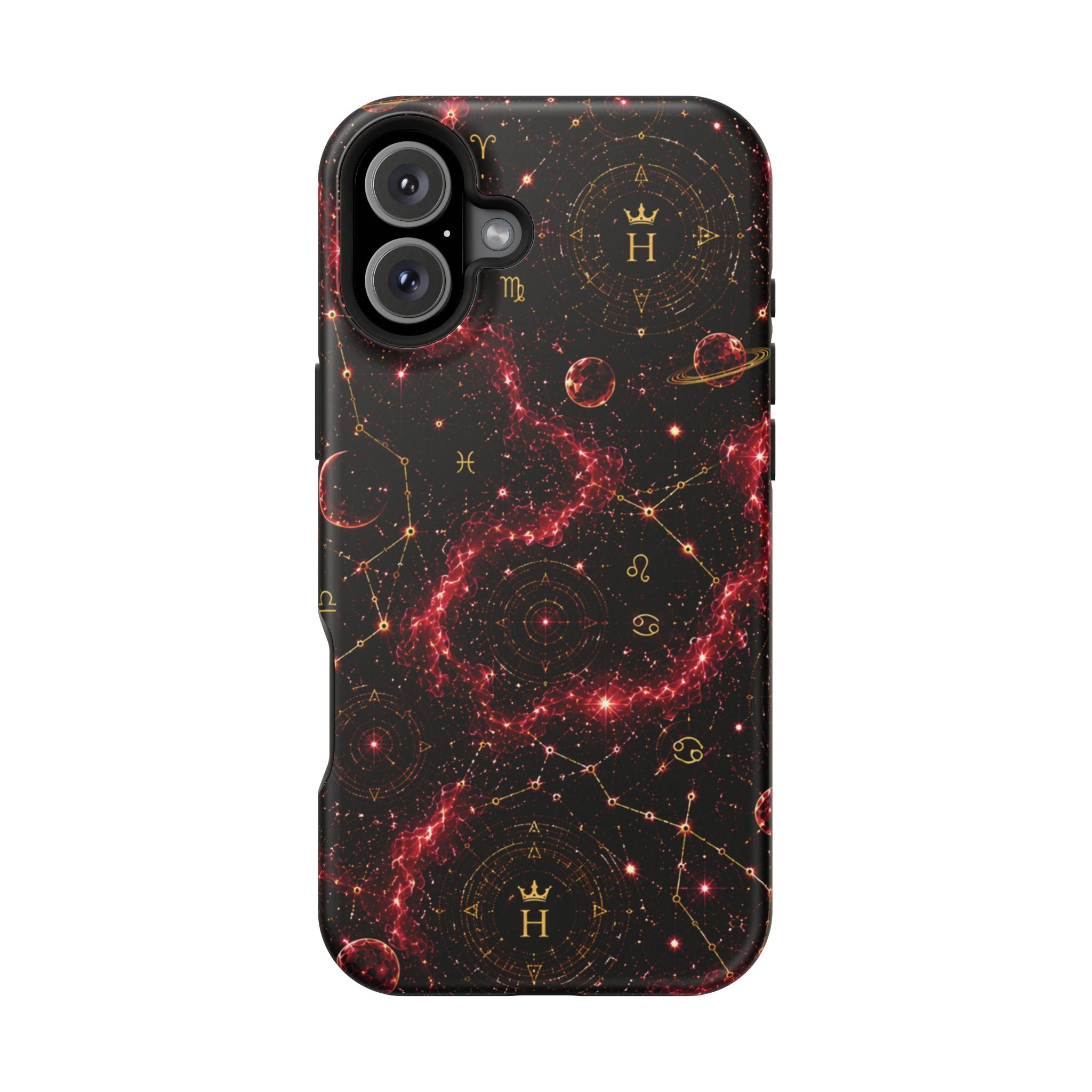 Cancer Ruby Birthstone Phone Case — Black Magnetic Impact-Resistant