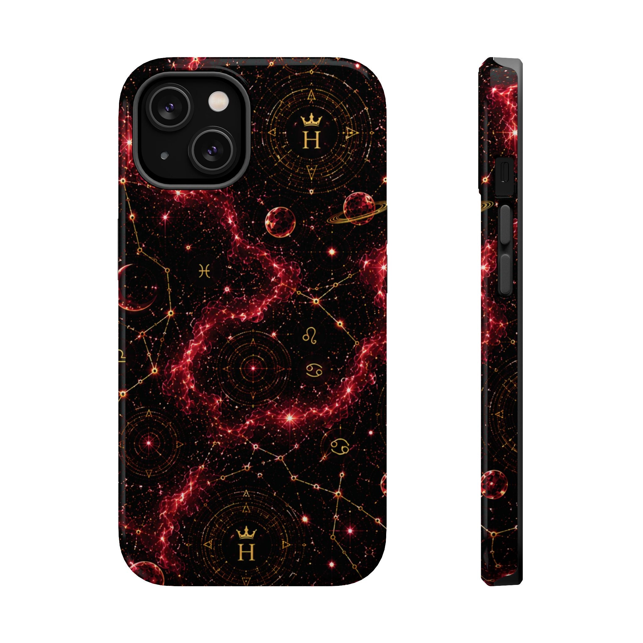 Cancer Ruby Birthstone Phone Case — Black Magnetic Impact-Resistant