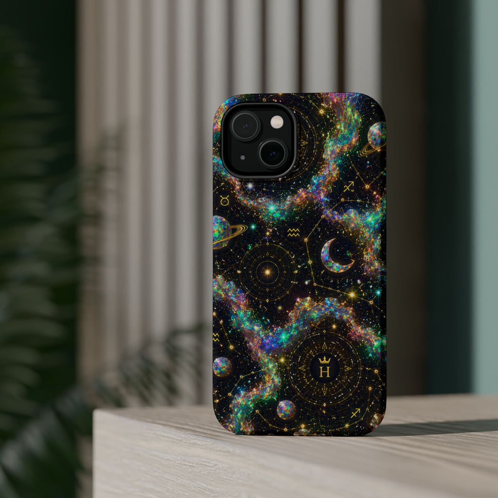 Astrology Galaxy Magnetic Impact Phone Case — Constellation & Moon Protective Cover