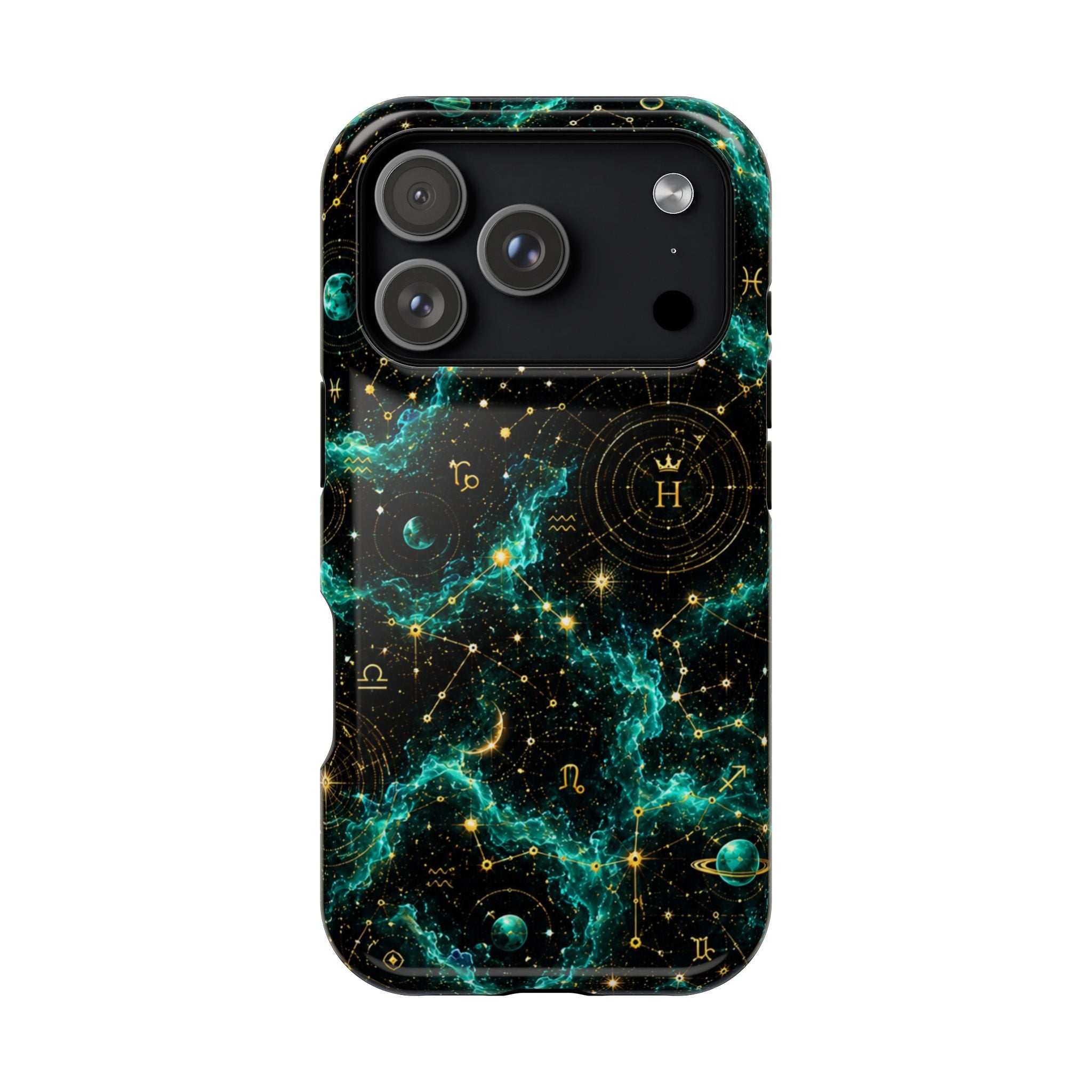 Sagittarius Turquoise Birthstone Phone Case — Black Magnetic Impact-Resistant