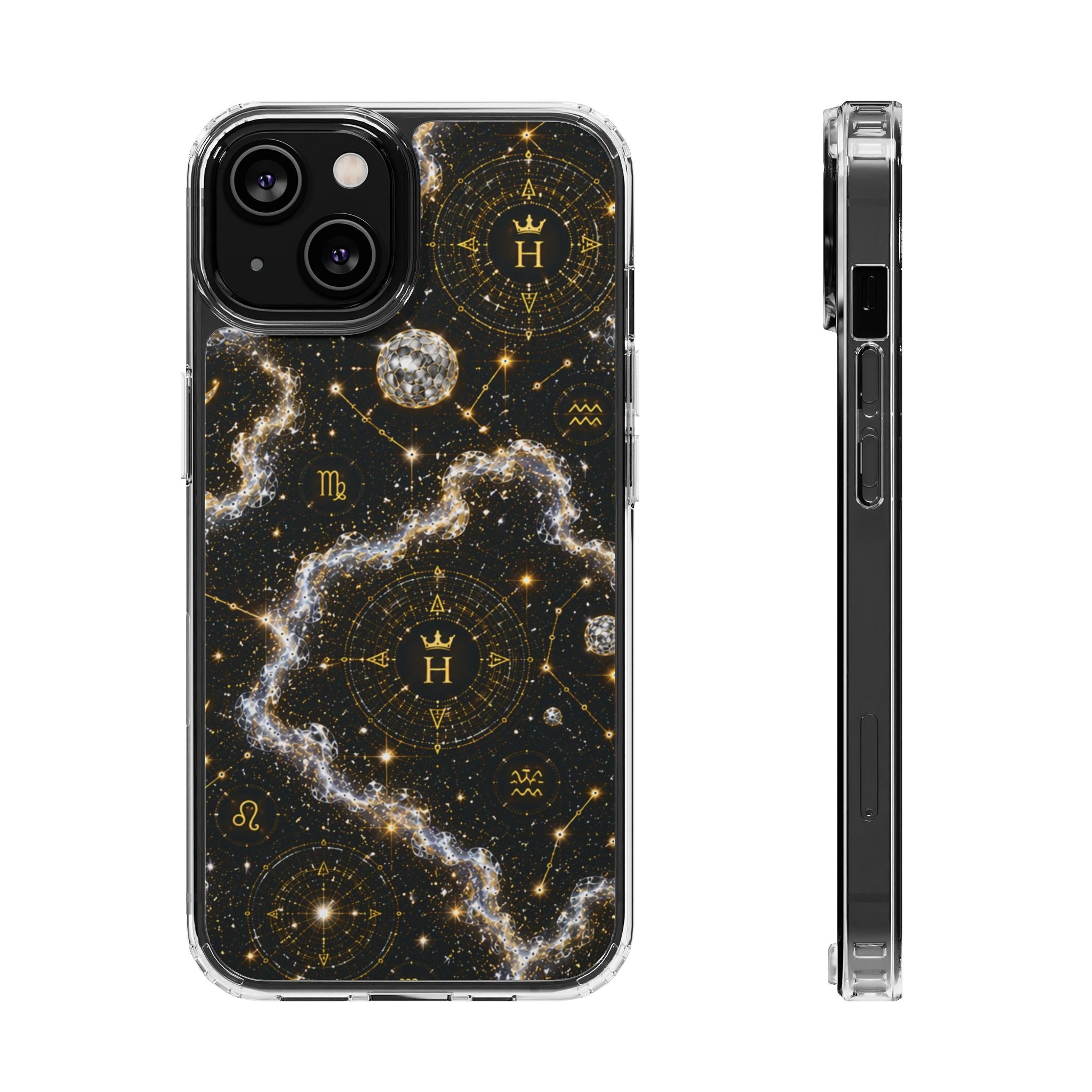 Aries Diamond Birthstone Phone Case — Clear Magnetic Impact-Resistant
