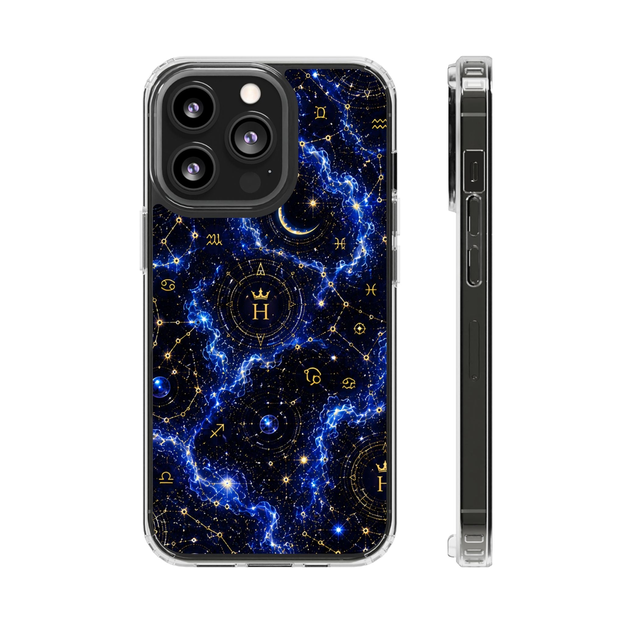 Virgo Sapphire Birthstone Phone Case — Clear Magnetic Impact-Resistant