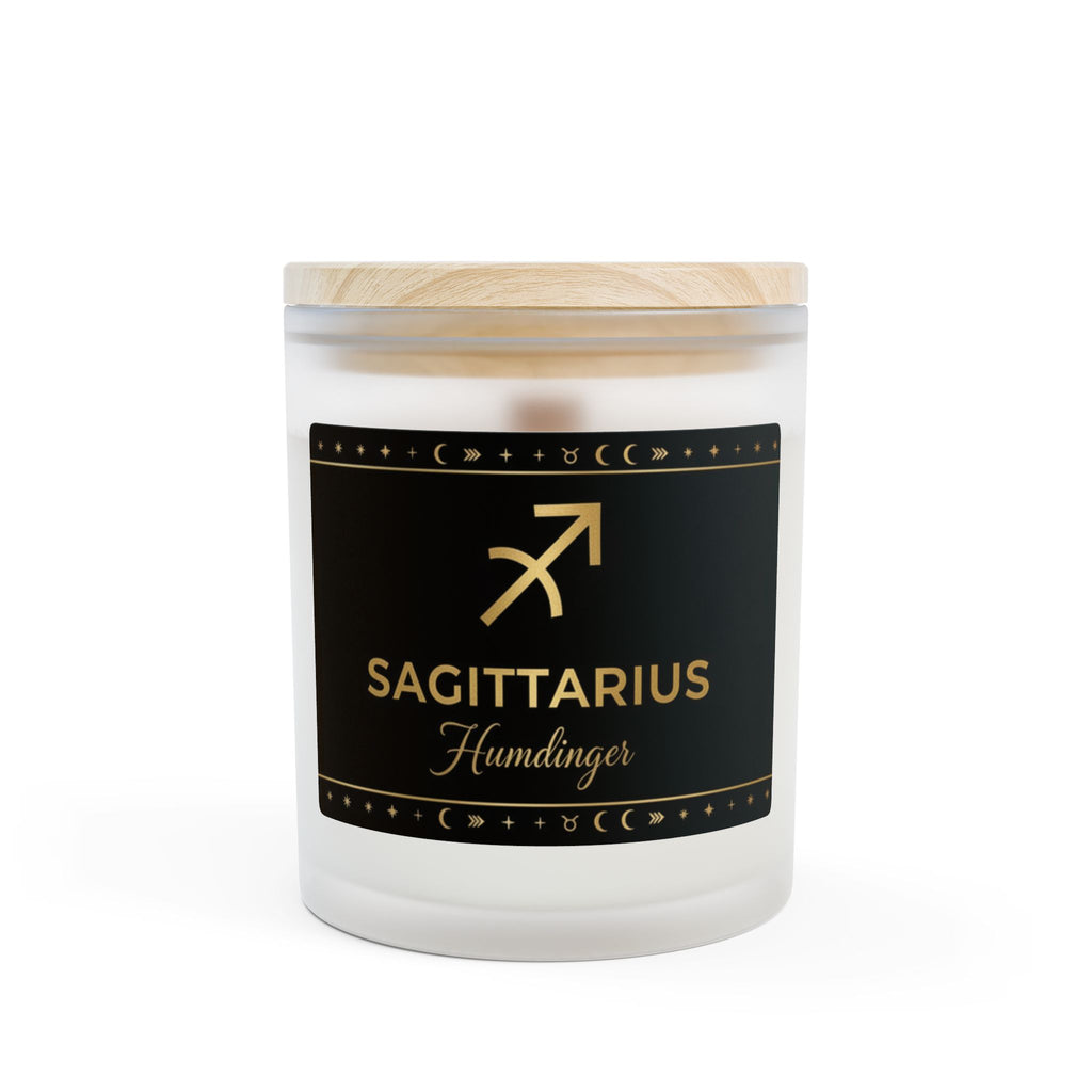 Sagittarius Zodiac Frosted Glass Candle | Humdinger