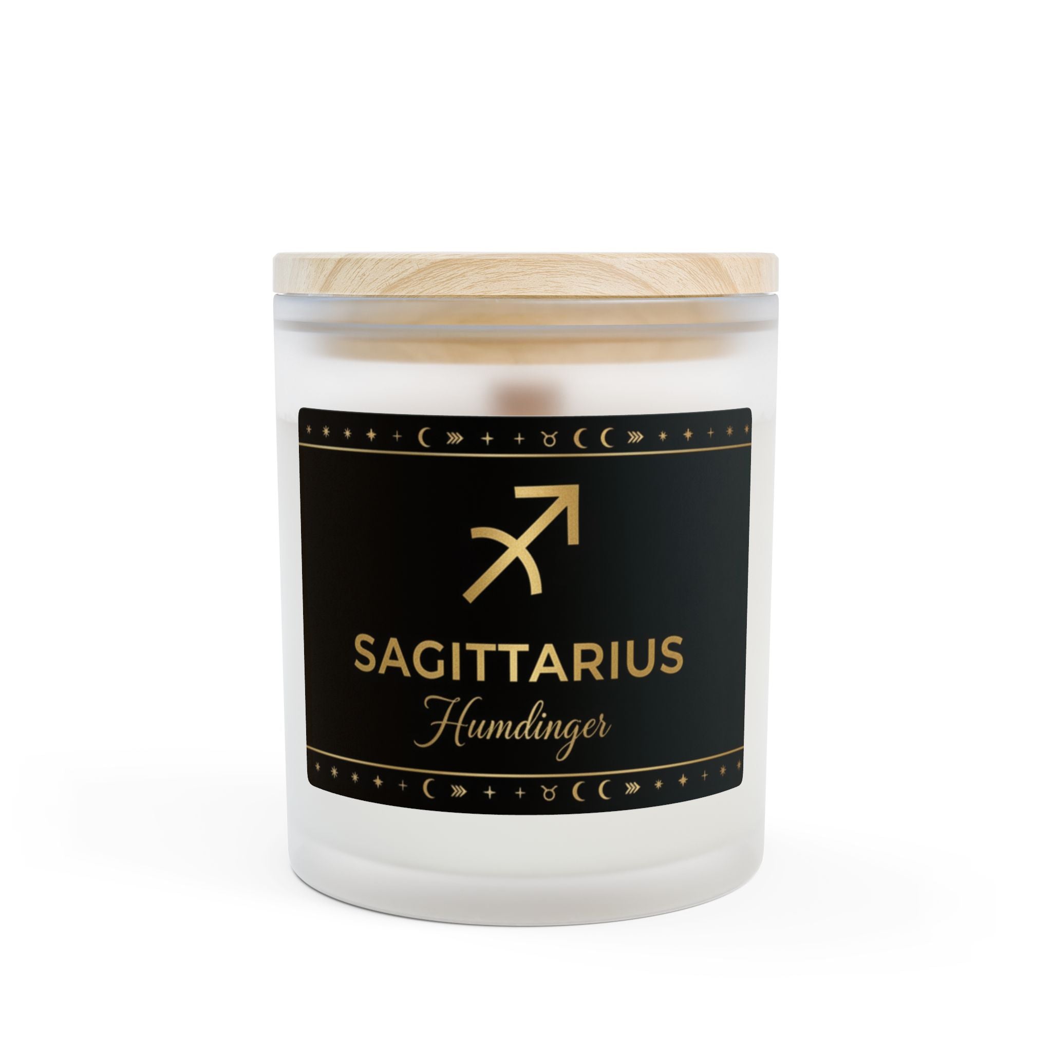 Sagittarius Zodiac Frosted Glass Candle | Humdinger