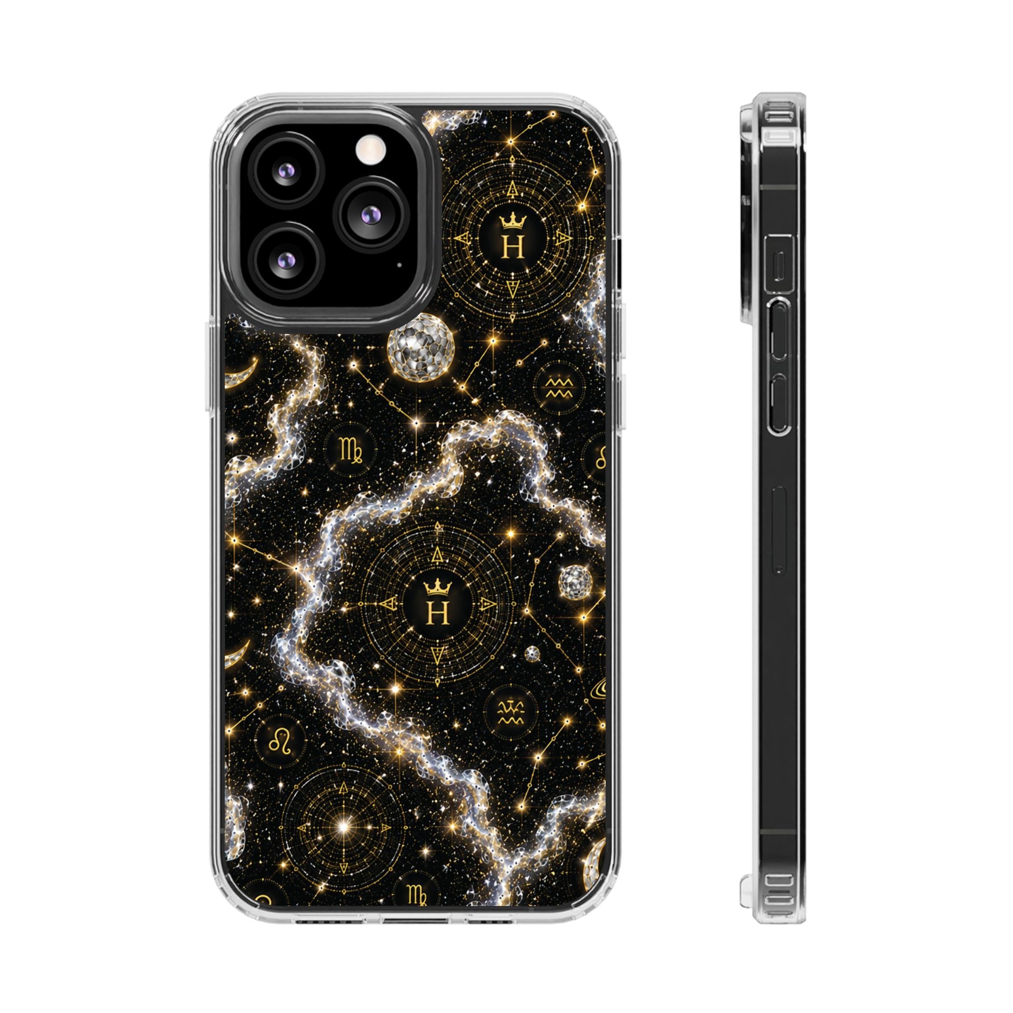 Aries Diamond Birthstone Phone Case — Clear Magnetic Impact-Resistant