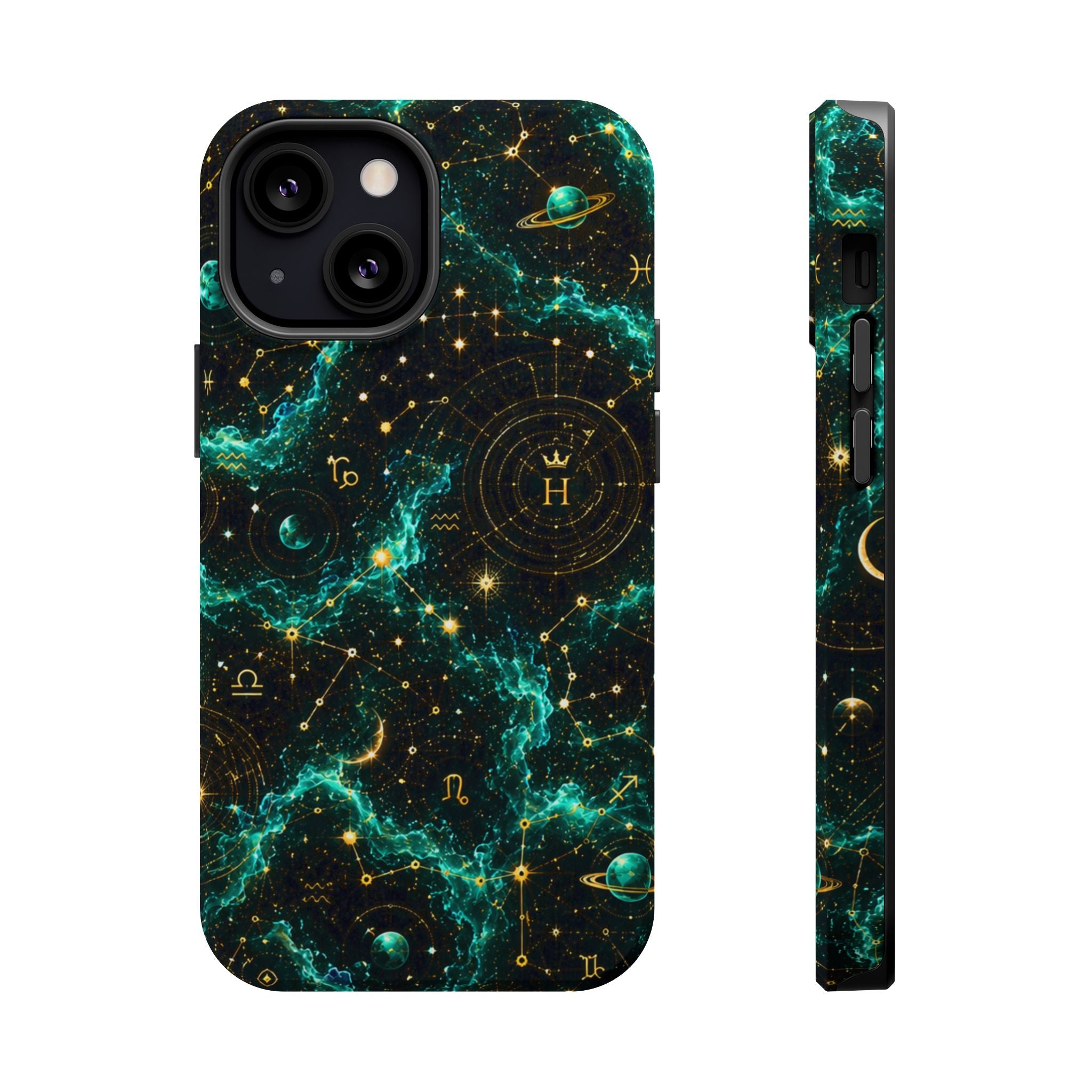 Sagittarius Turquoise Birthstone Phone Case — Black Magnetic Impact-Resistant