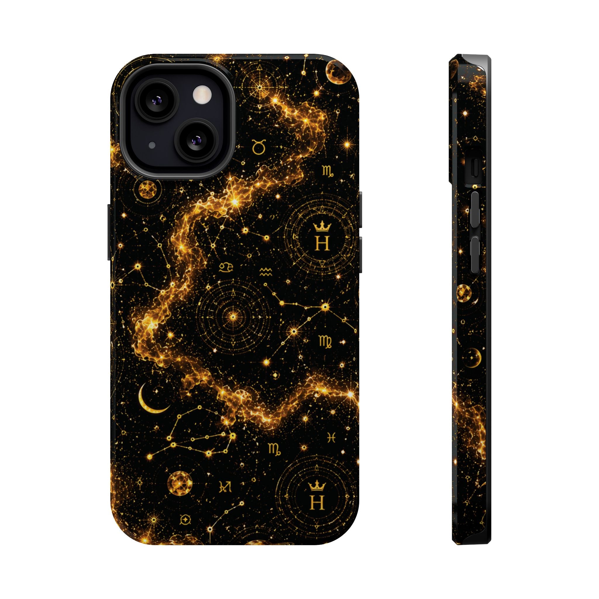 Scorpio Topaz Birthstone Phone Case — Black Magnetic Impact-Resistant