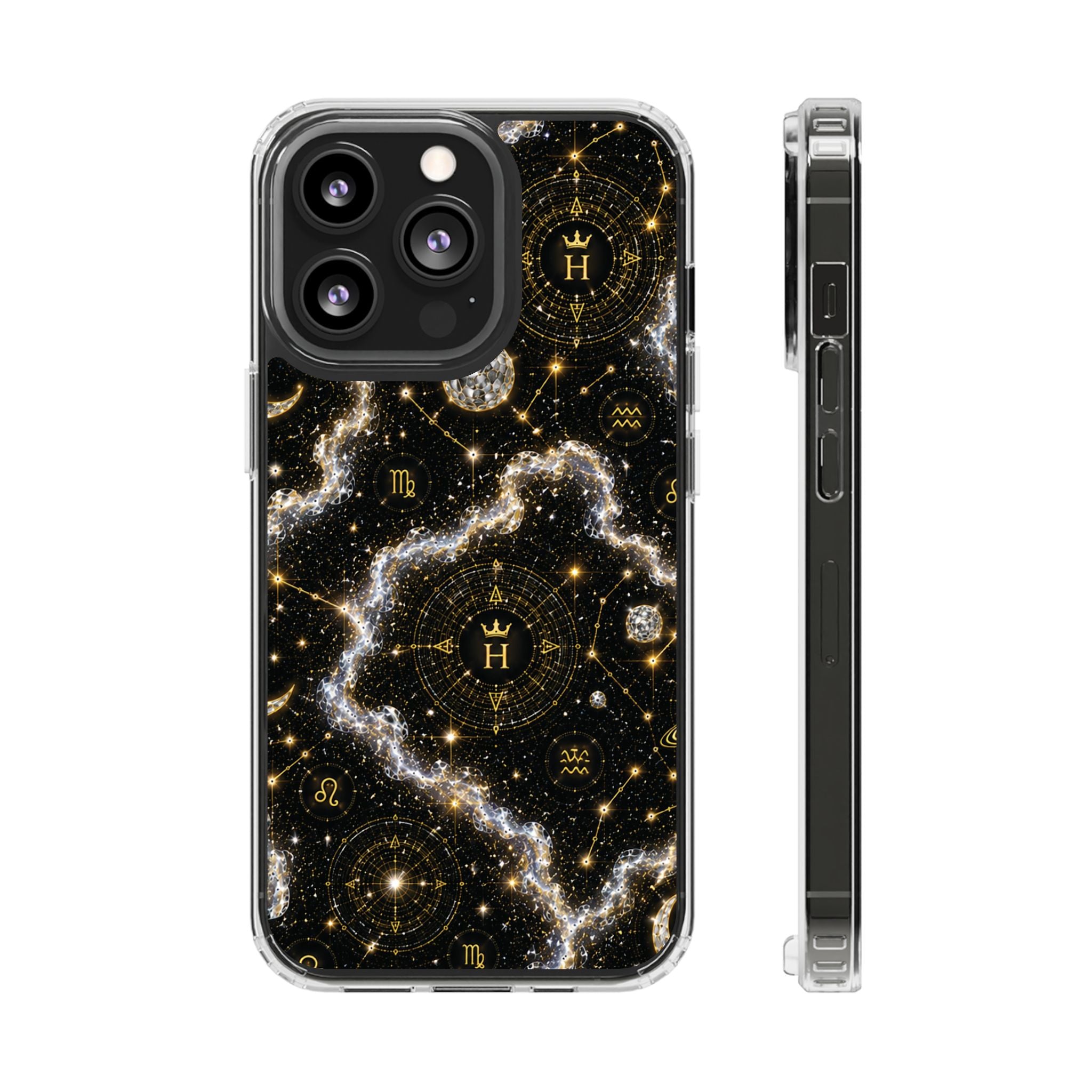 Aries Diamond Birthstone Phone Case — Clear Magnetic Impact-Resistant