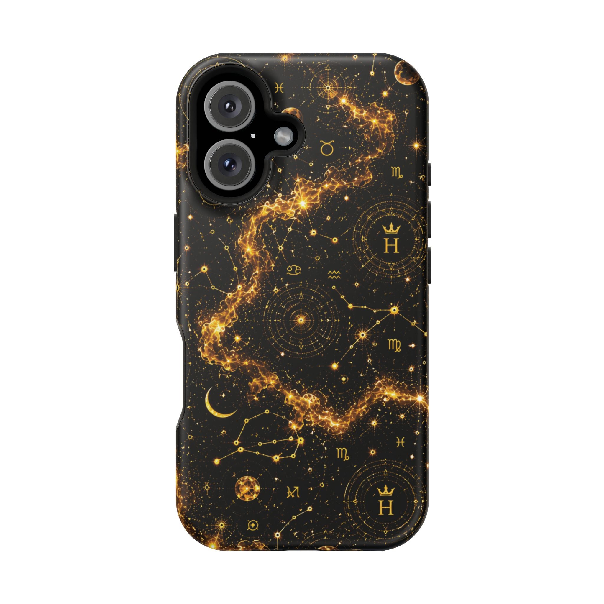 Scorpio Topaz Birthstone Phone Case — Black Magnetic Impact-Resistant