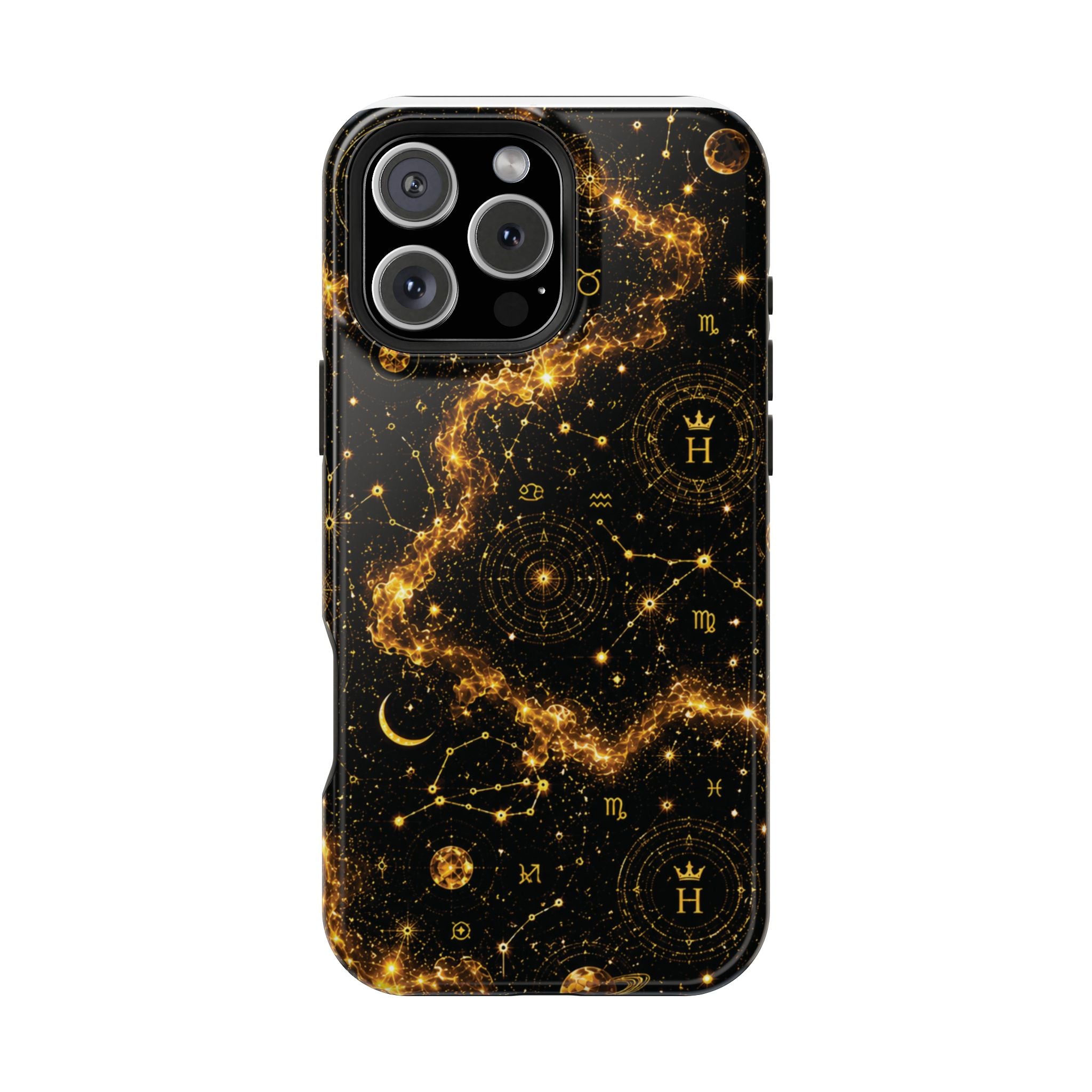 Scorpio Topaz Birthstone Phone Case — Black Magnetic Impact-Resistant