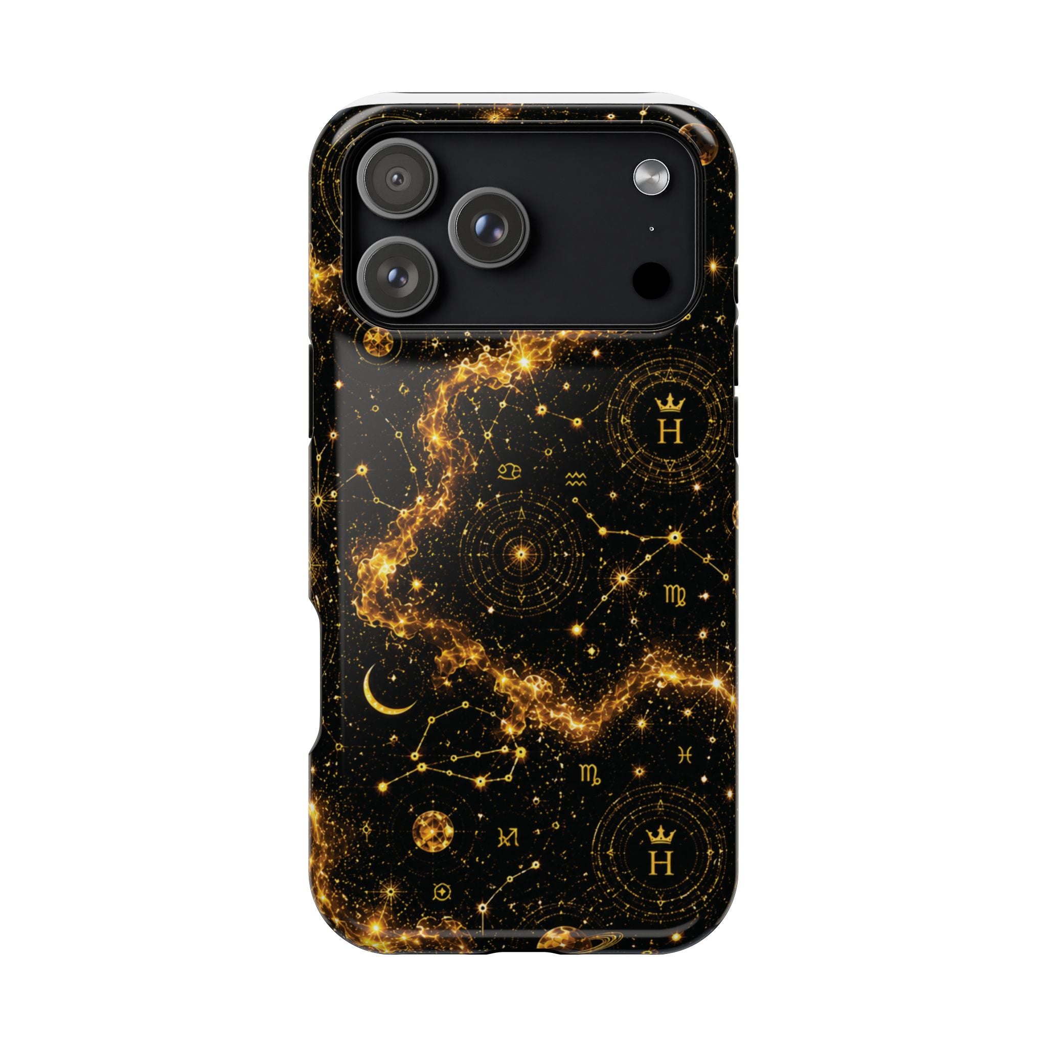 Scorpio Topaz Birthstone Phone Case — Black Magnetic Impact-Resistant
