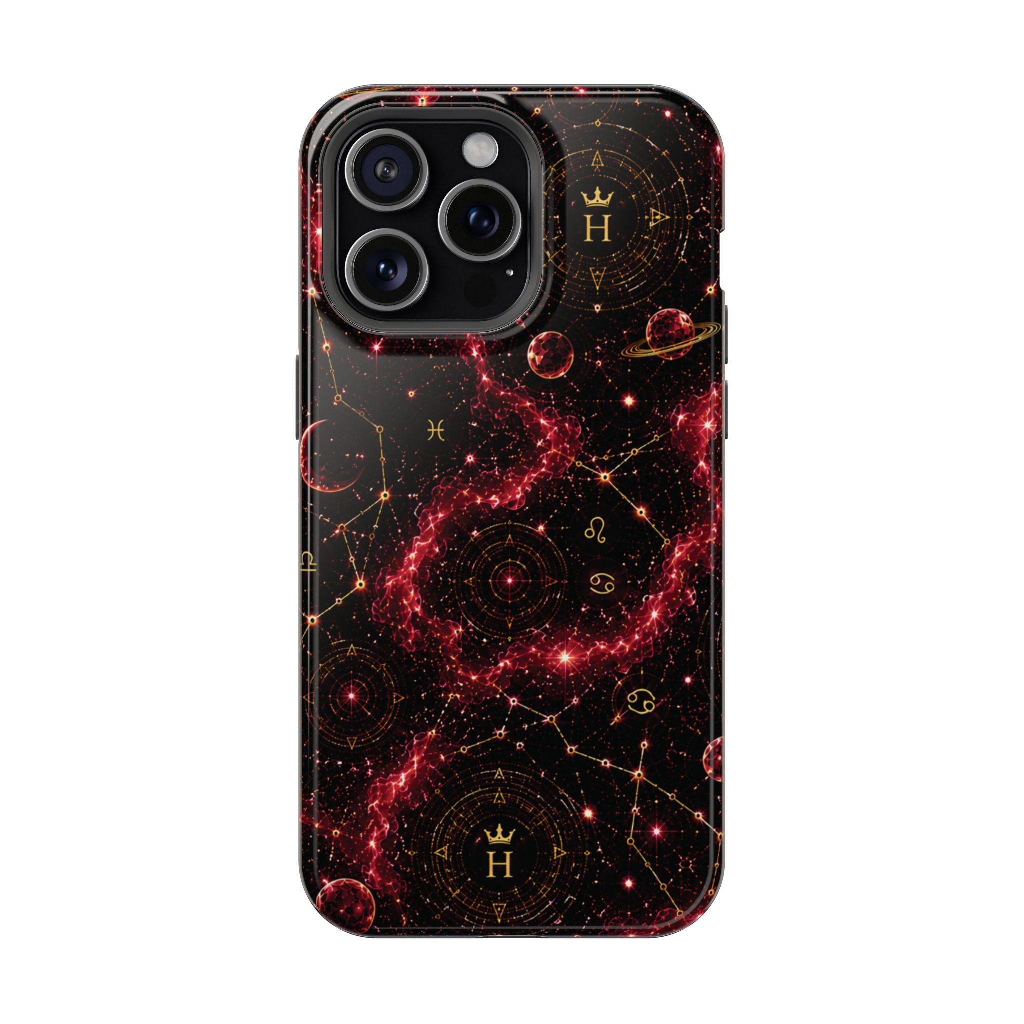 Cancer Ruby Birthstone Phone Case — Black Magnetic Impact-Resistant