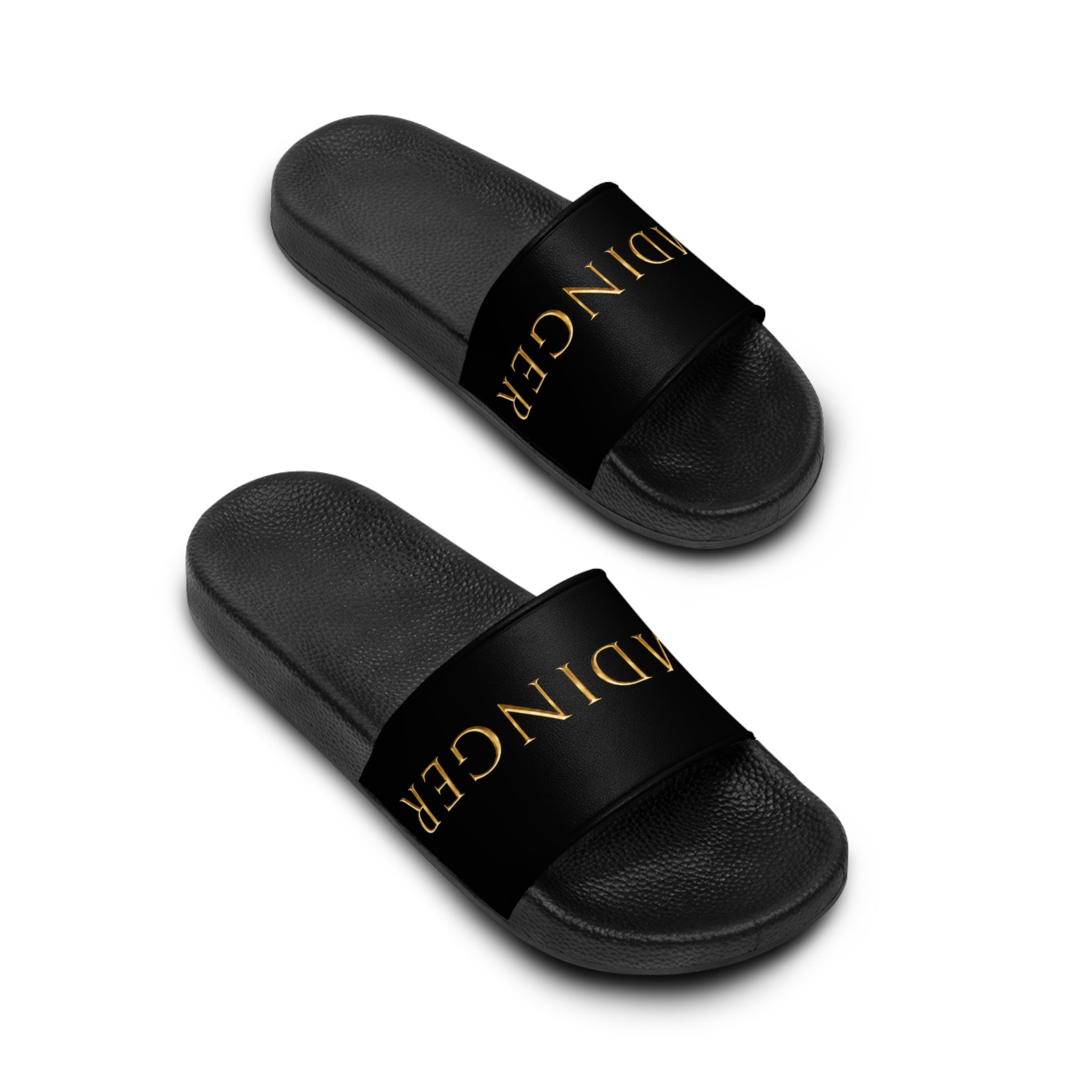 Humdinger Black & Gold Men's Slide Sandals