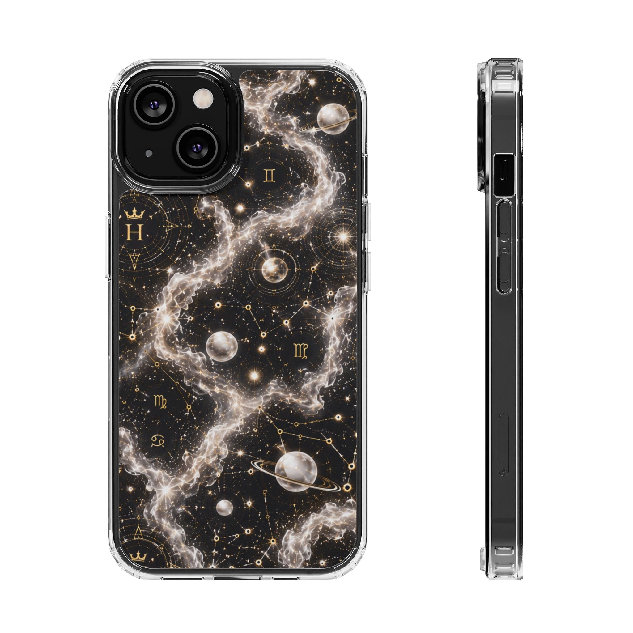 Gemini Pearl Birthstone Phone Case — Clear Magnetic Impact-Resistant