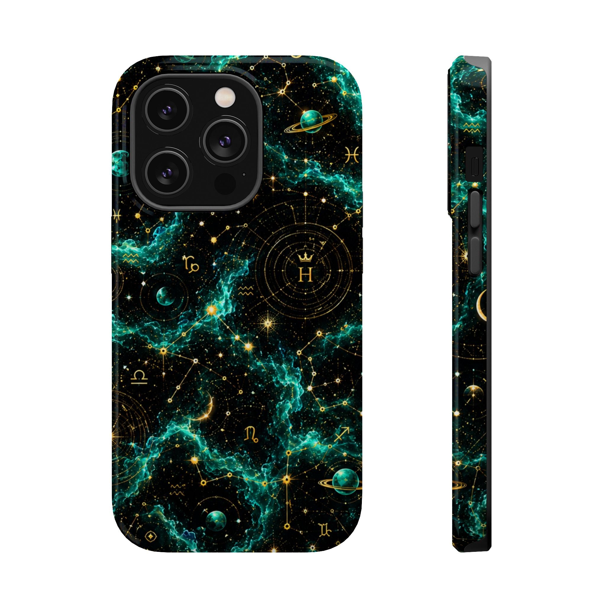 Sagittarius Turquoise Birthstone Phone Case — Black Magnetic Impact-Resistant