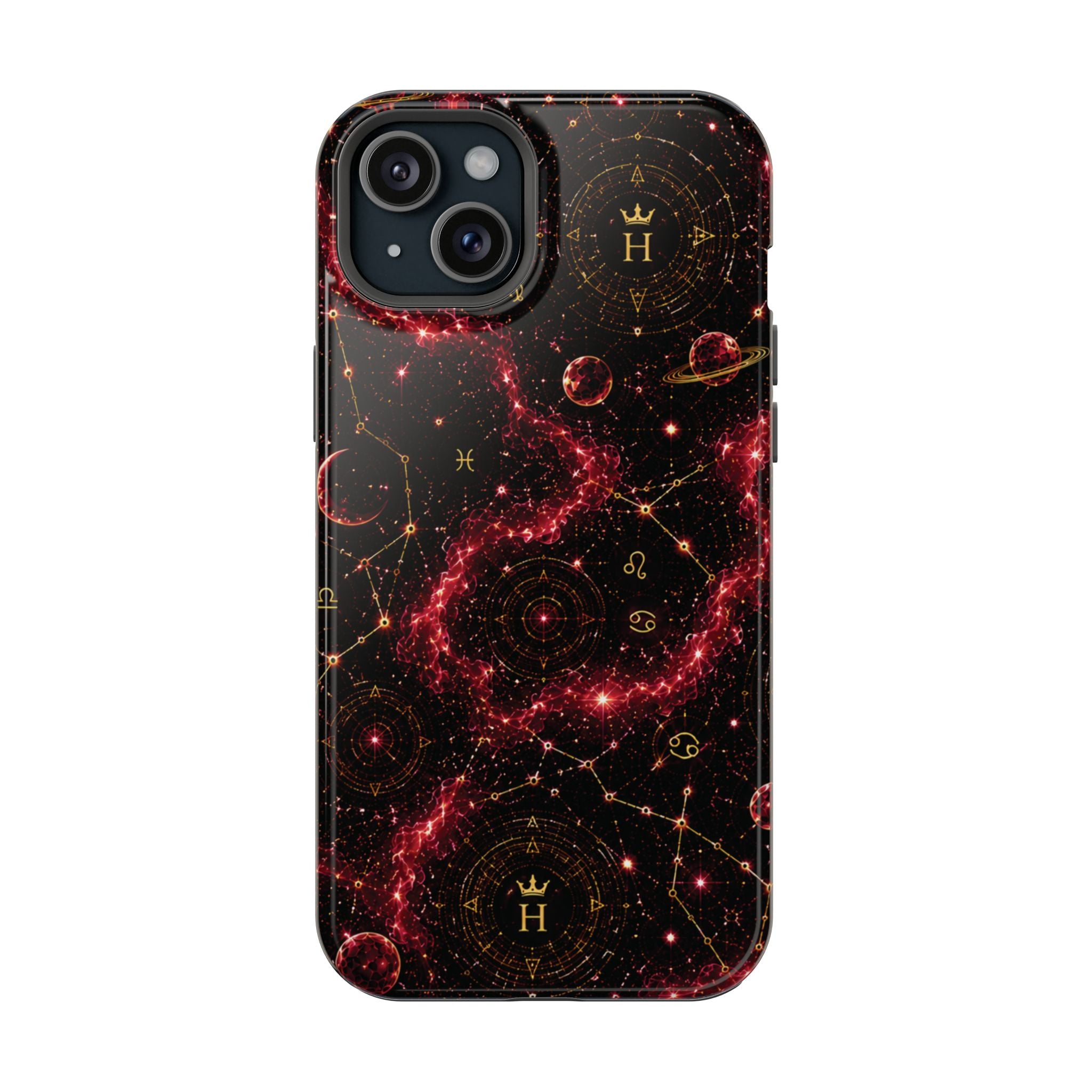 Cancer Ruby Birthstone Phone Case — Black Magnetic Impact-Resistant