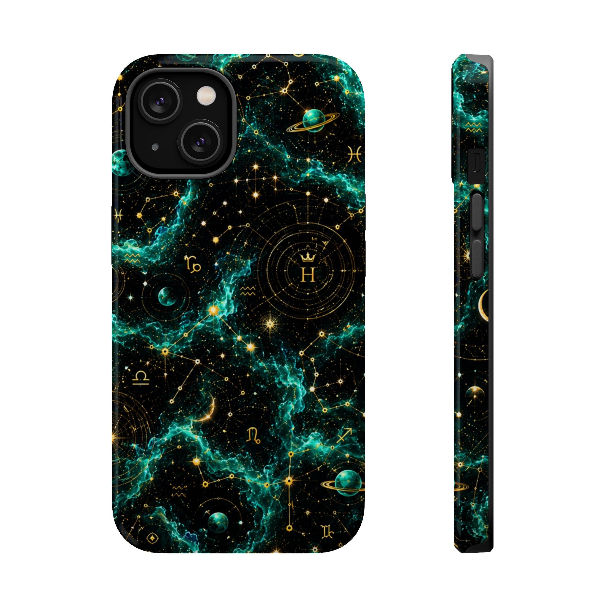Sagittarius Turquoise Birthstone Phone Case — Black Magnetic Impact-Resistant