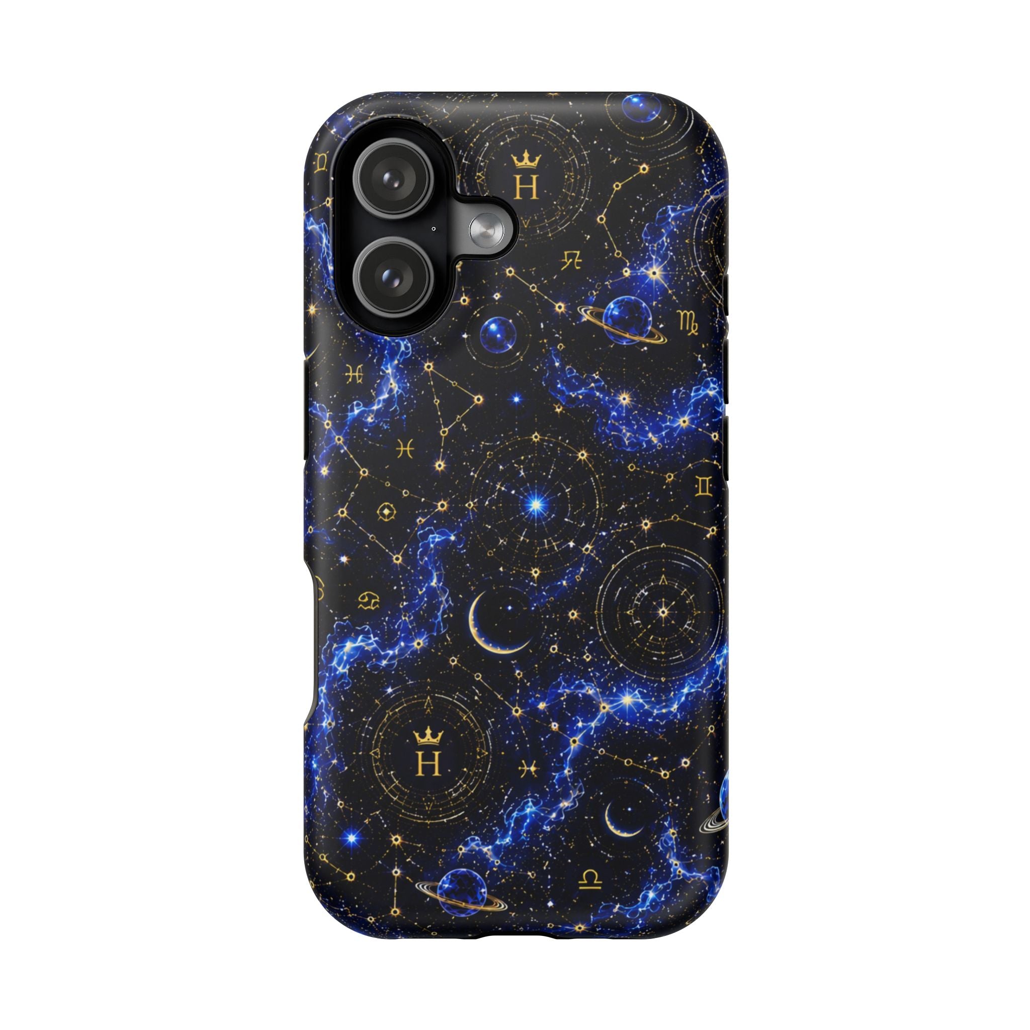 Virgo Sapphire Birthstone Phone Case — Black Magnetic Impact-Resistant