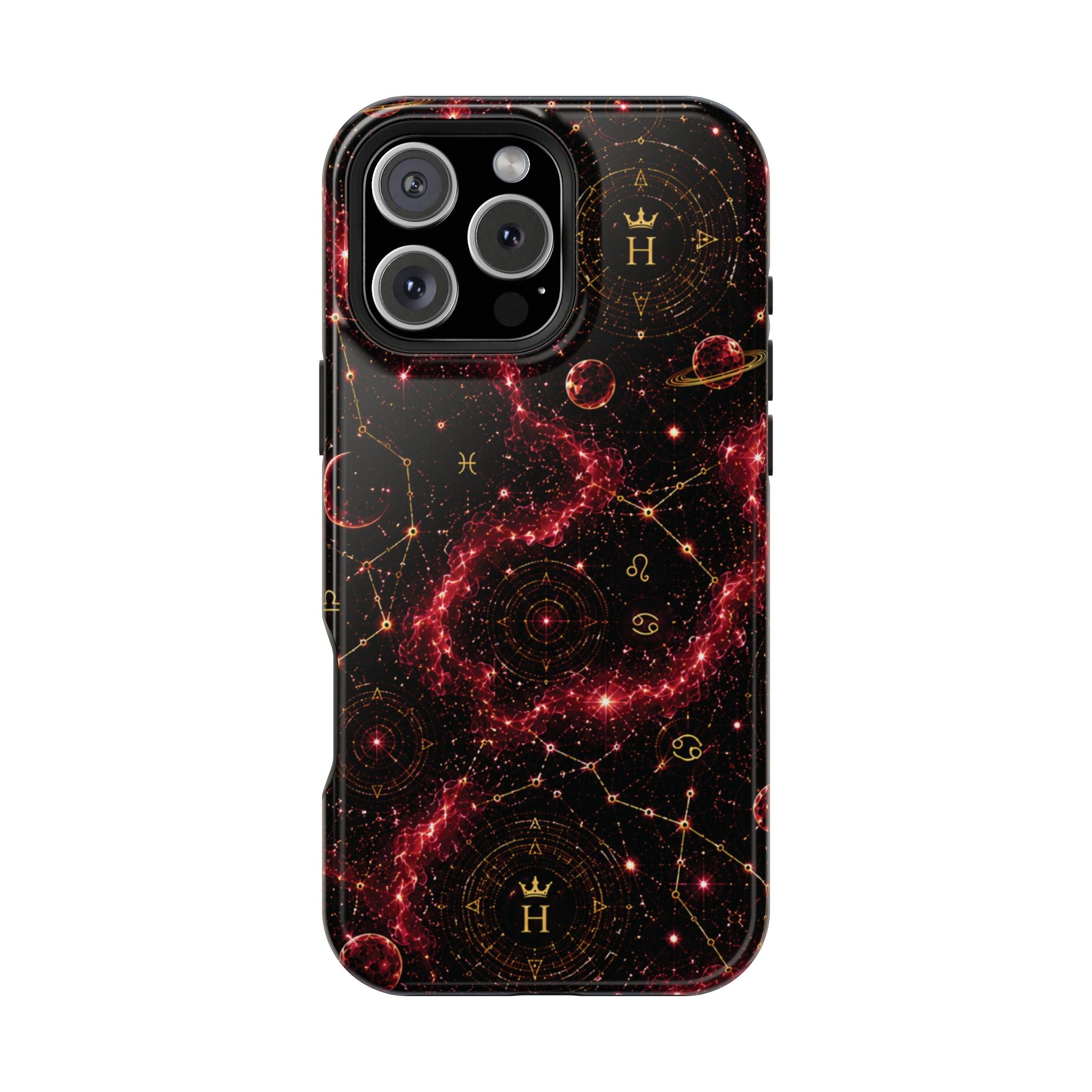 Cancer Ruby Birthstone Phone Case — Black Magnetic Impact-Resistant