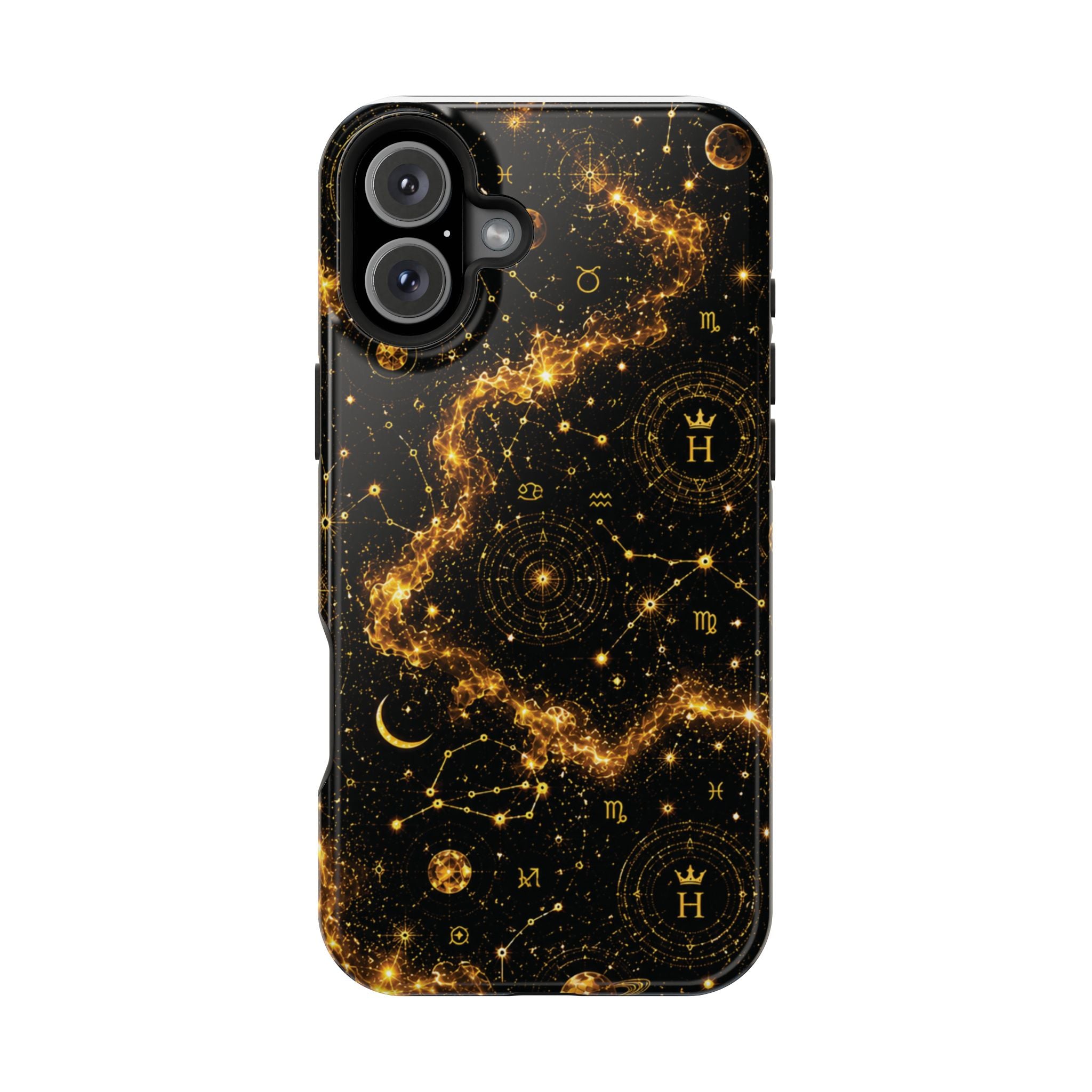 Scorpio Topaz Birthstone Phone Case — Black Magnetic Impact-Resistant