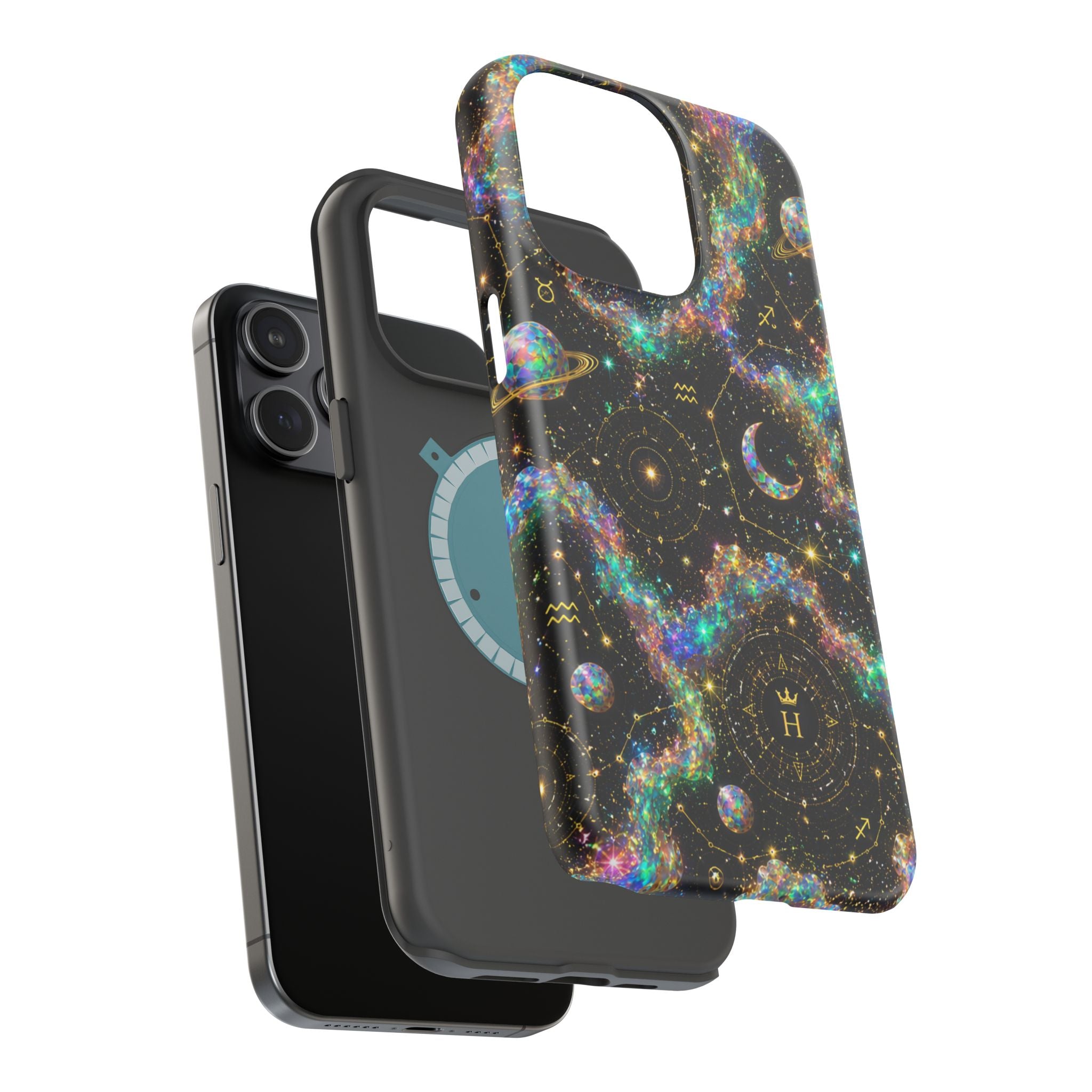 Astrology Galaxy Magnetic Impact Phone Case — Constellation & Moon Protective Cover