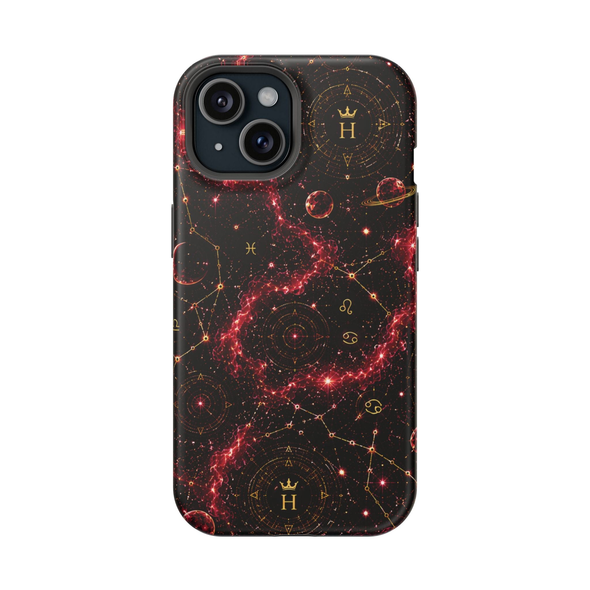 Cancer Ruby Birthstone Phone Case — Black Magnetic Impact-Resistant