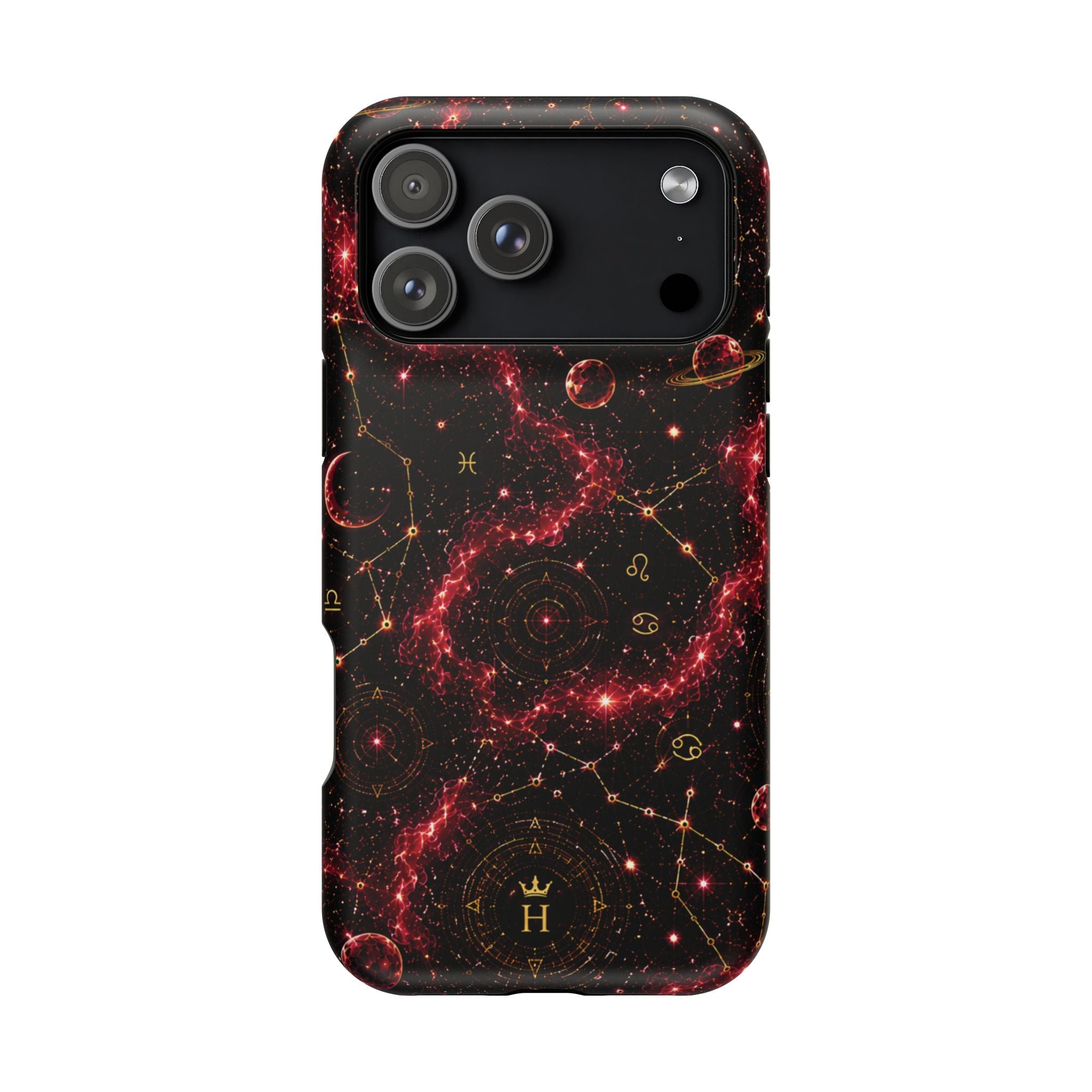Cancer Ruby Birthstone Phone Case — Black Magnetic Impact-Resistant