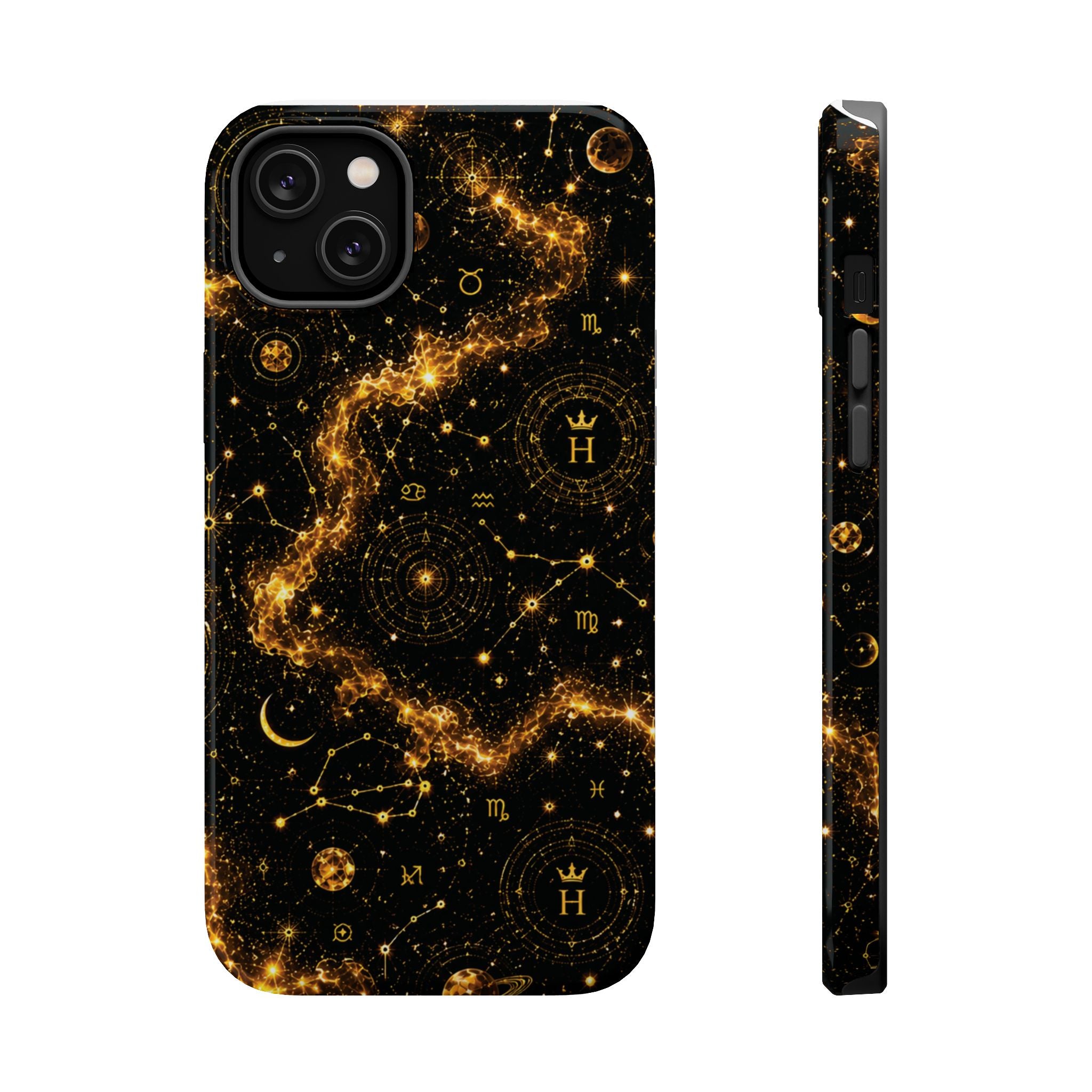 Scorpio Topaz Birthstone Phone Case — Black Magnetic Impact-Resistant