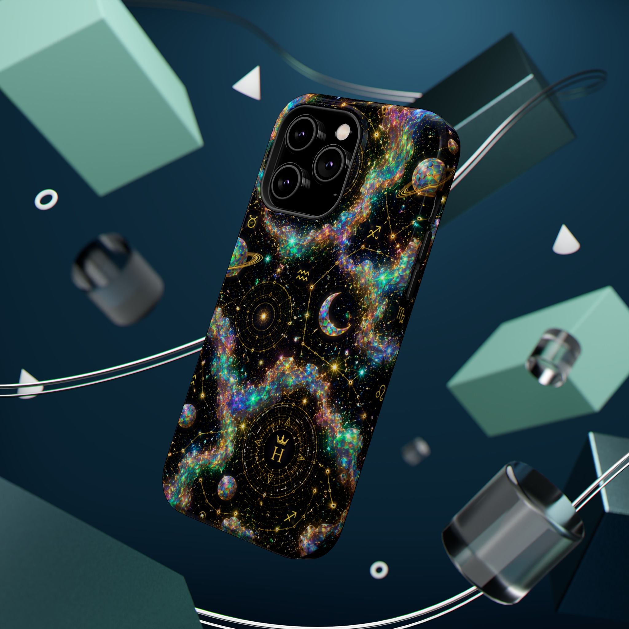Astrology Galaxy Magnetic Impact Phone Case — Constellation & Moon Protective Cover