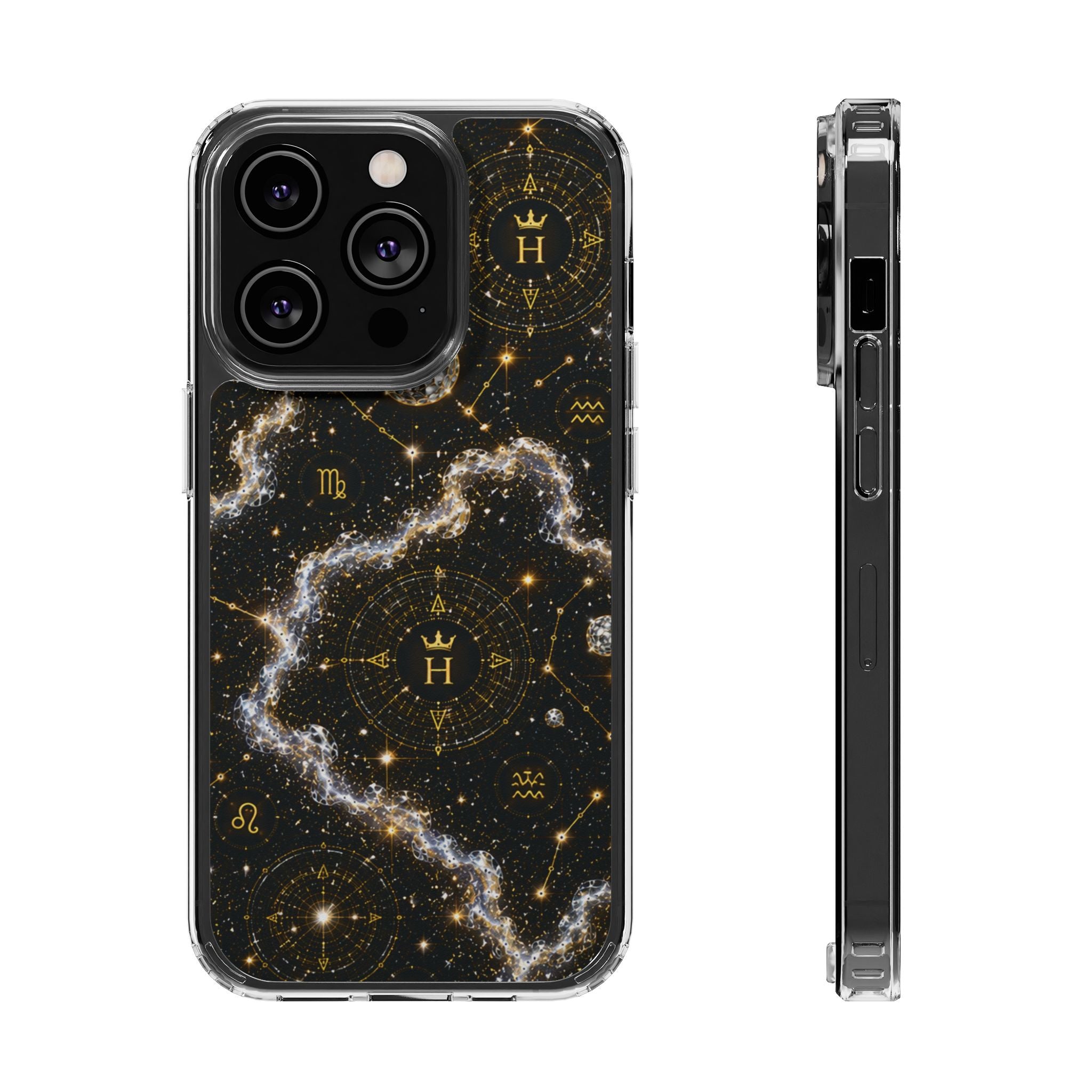 Aries Diamond Birthstone Phone Case — Clear Magnetic Impact-Resistant