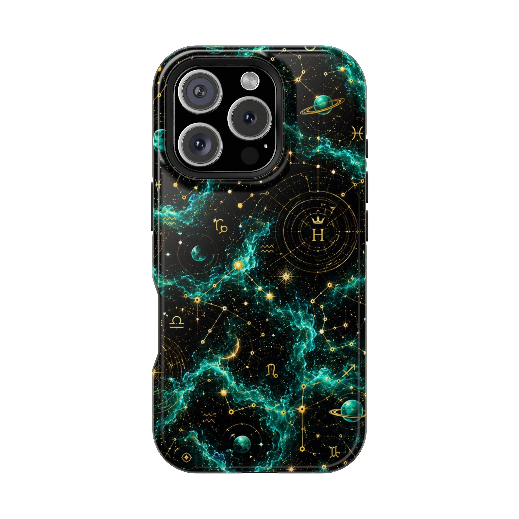 Sagittarius Turquoise Birthstone Phone Case — Black Magnetic Impact-Resistant