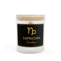 Capricorn Zodiac Frosted Glass Candle — 11oz Scented Horoscope Gift