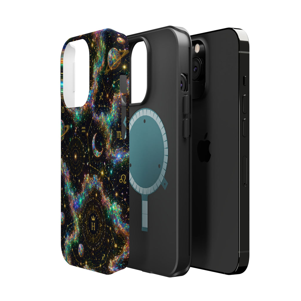 Astrology Galaxy Magnetic Impact Phone Case — Constellation & Moon Protective Cover