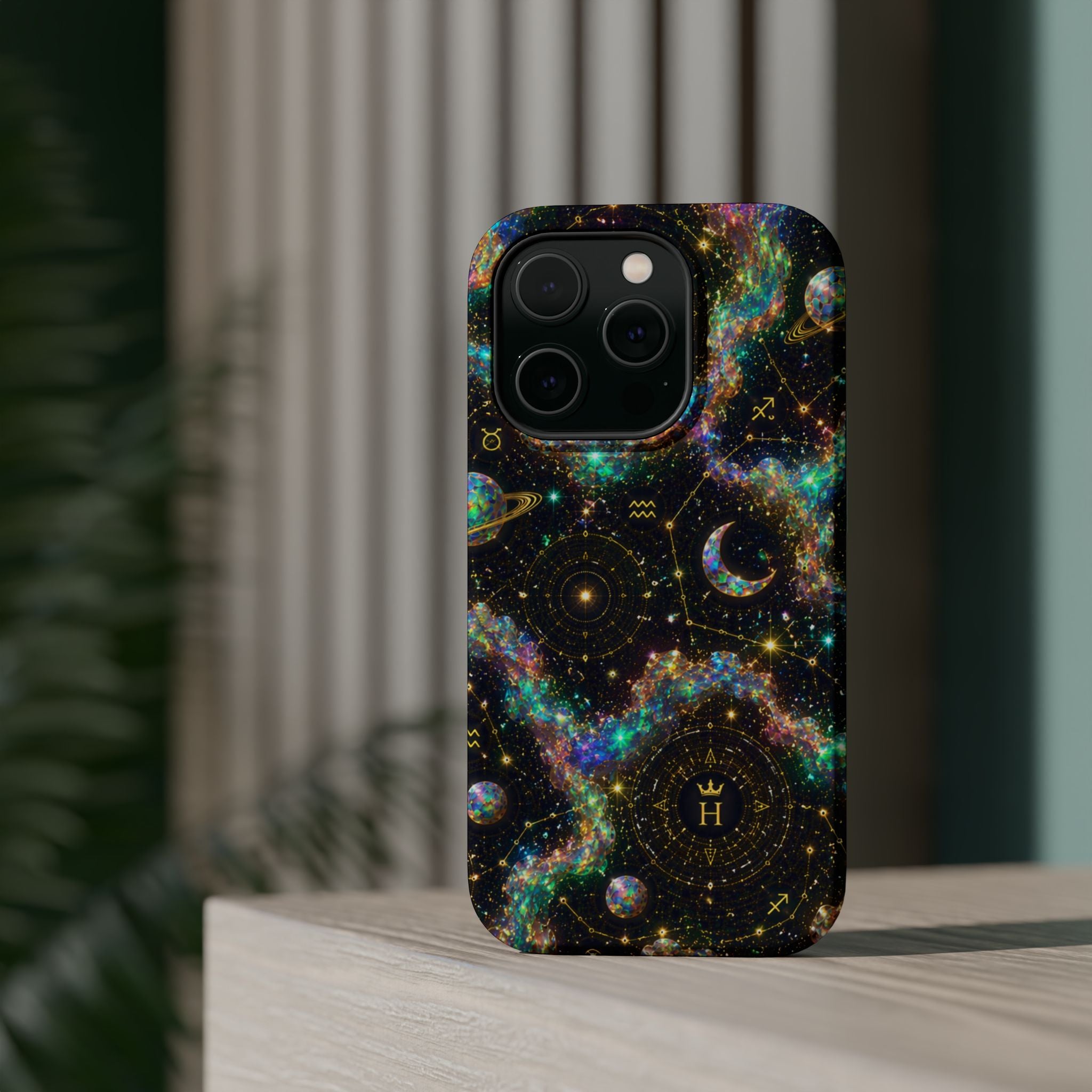 Astrology Galaxy Magnetic Impact Phone Case — Constellation & Moon Protective Cover