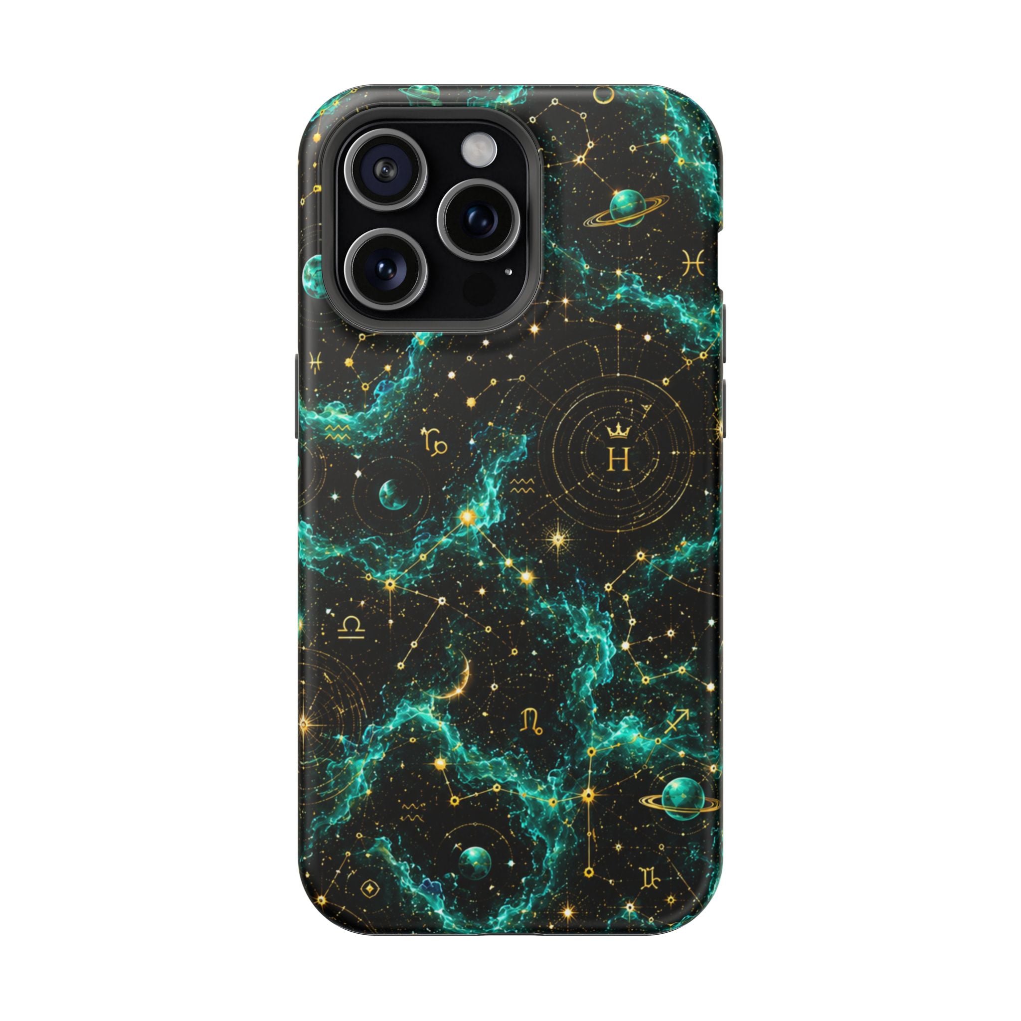 Sagittarius Turquoise Birthstone Phone Case — Black Magnetic Impact-Resistant