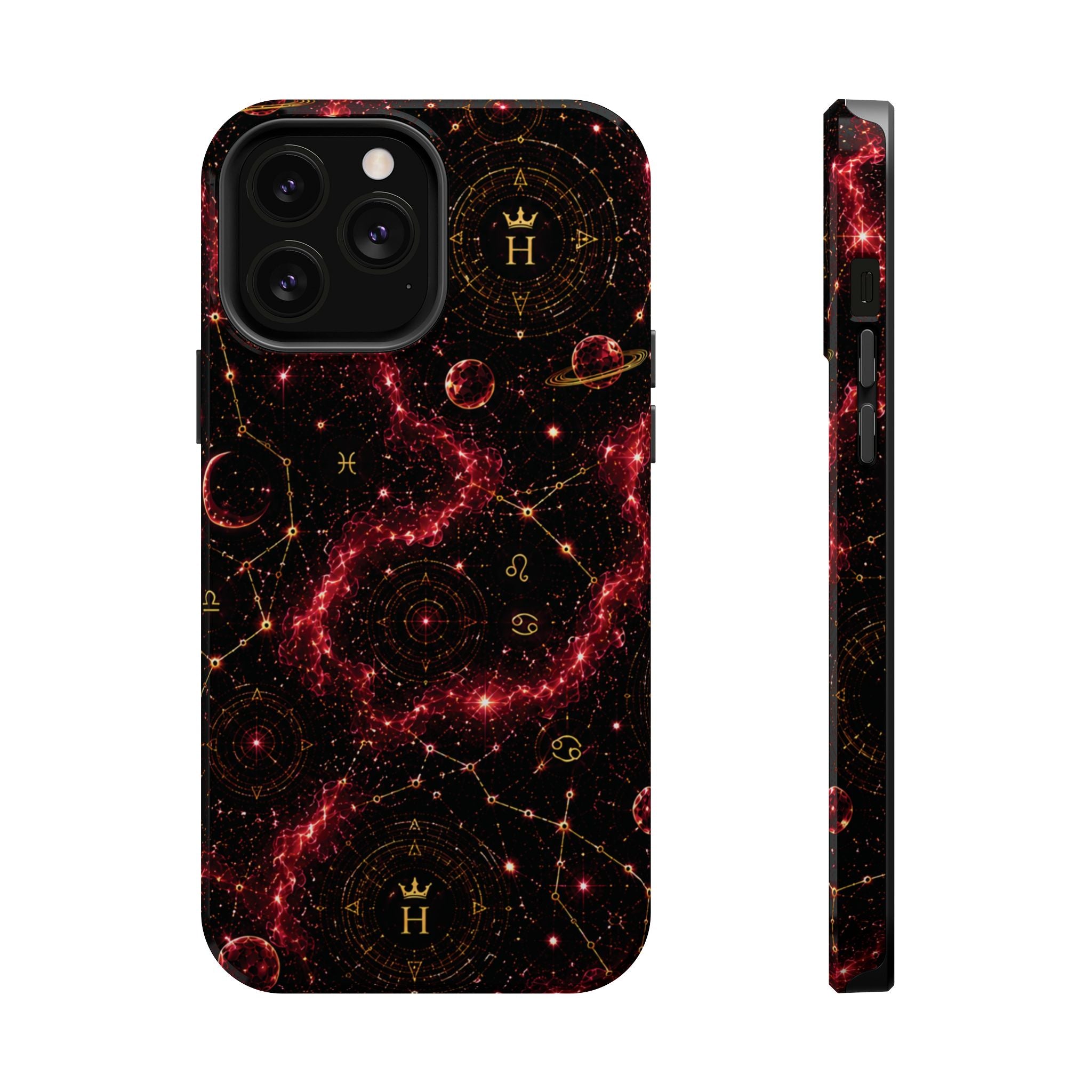 Cancer Ruby Birthstone Phone Case — Black Magnetic Impact-Resistant