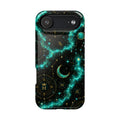 Pisces Aquamarine Birthstone Phone Case — Black Magnetic Impact-Resistant